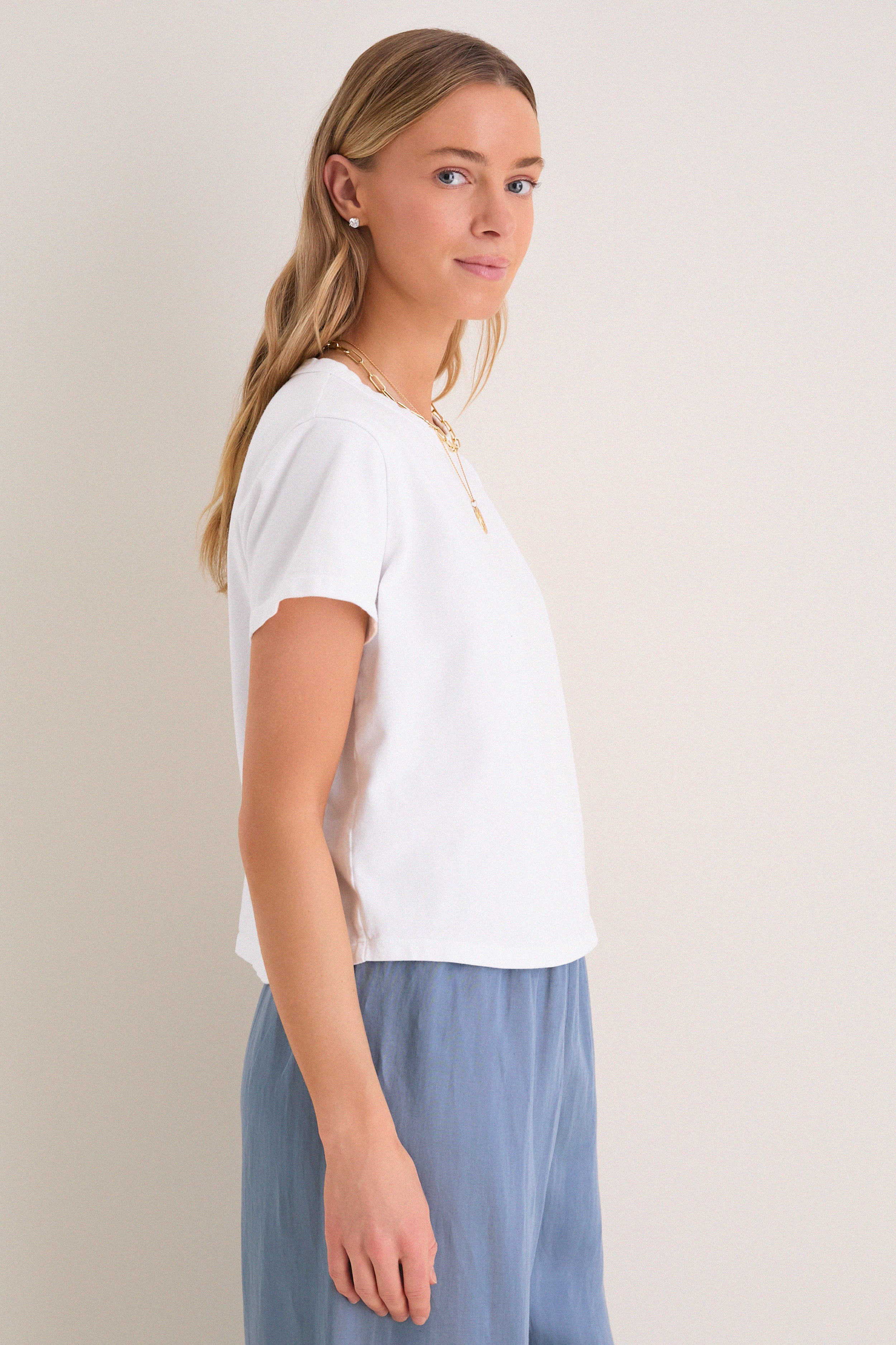 White Parker Classic Tee - Image 3