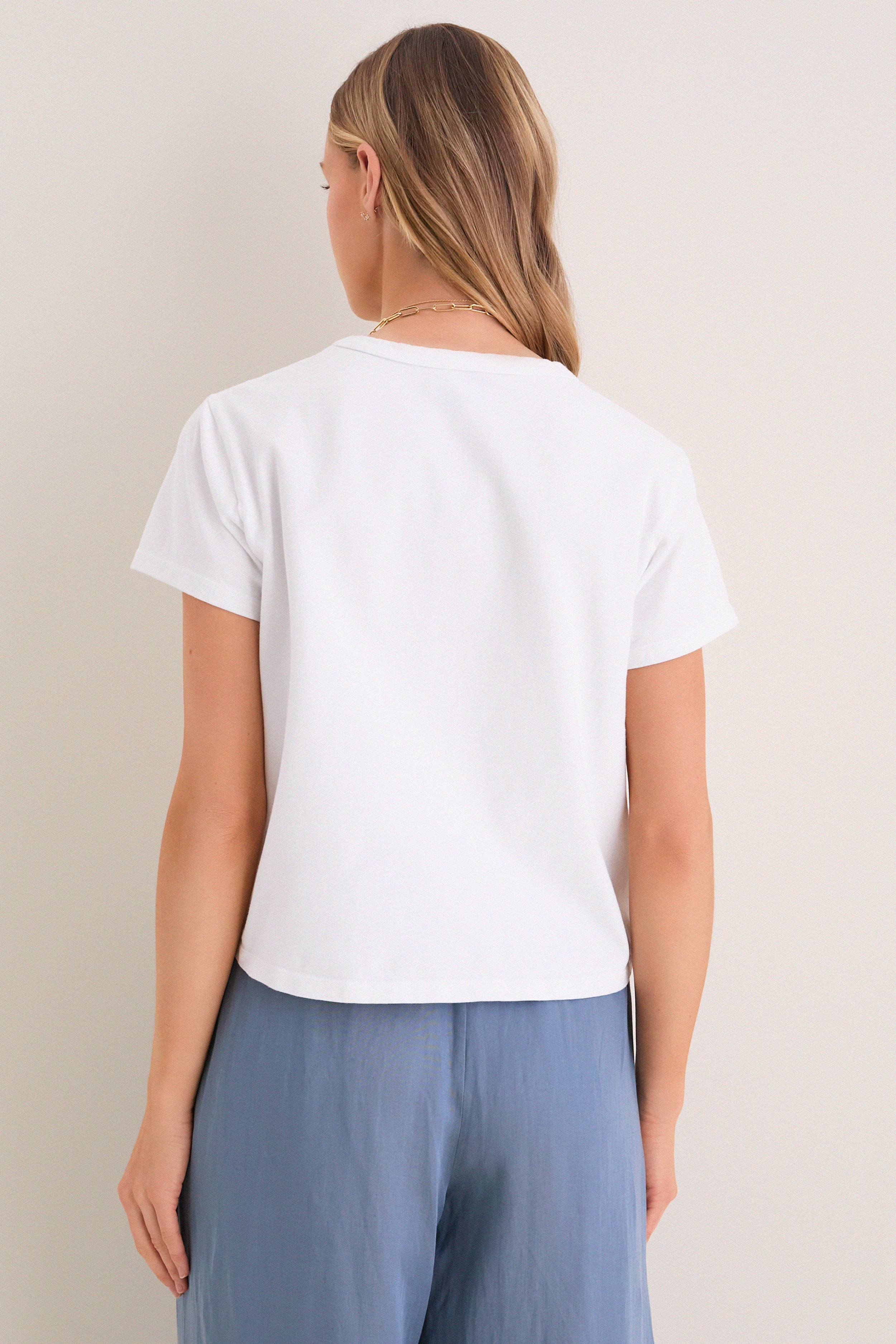 White Parker Classic Tee - Image 4