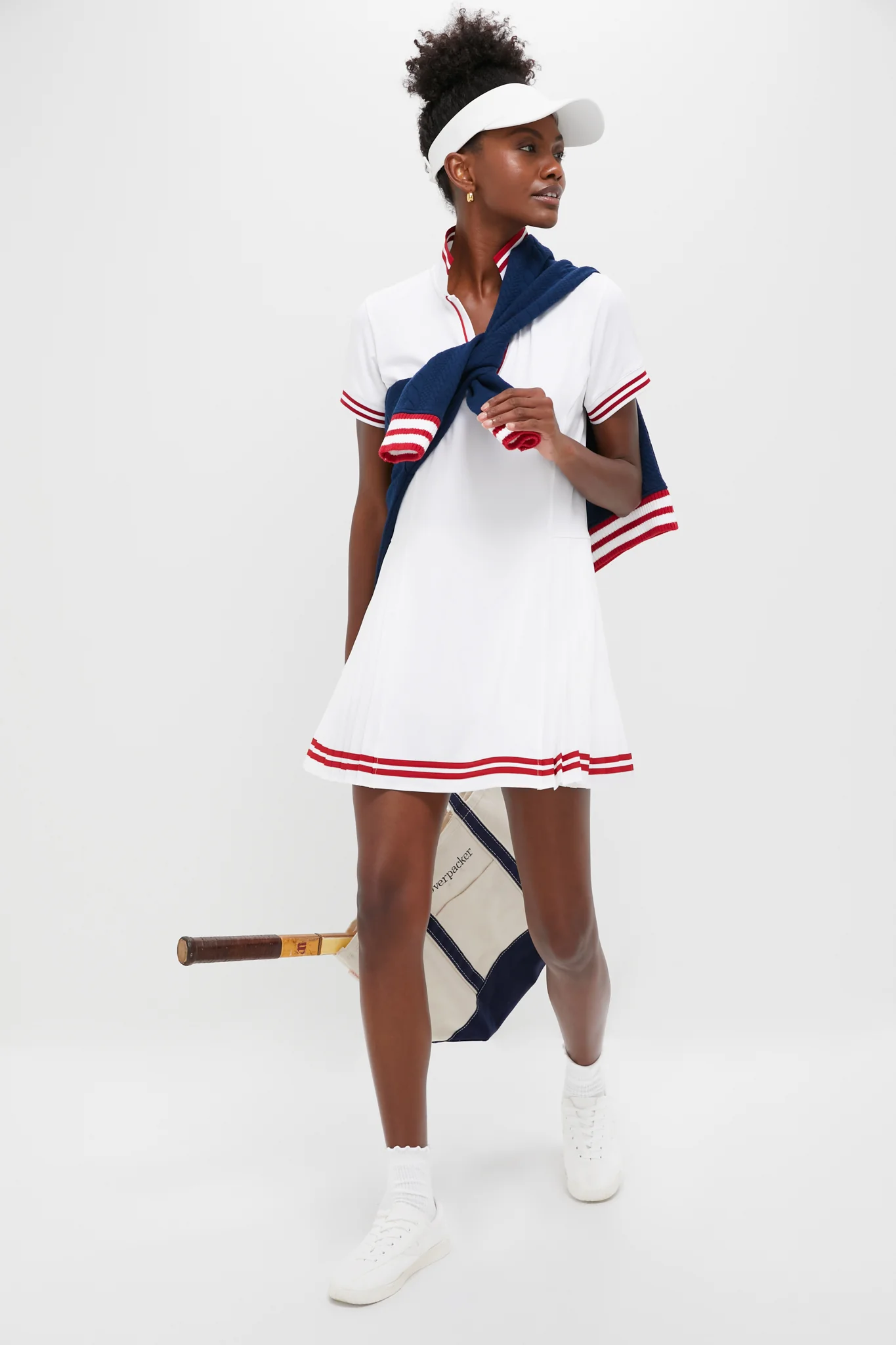 White Performance Jersey Beatrice Tennis Dress - Image 3