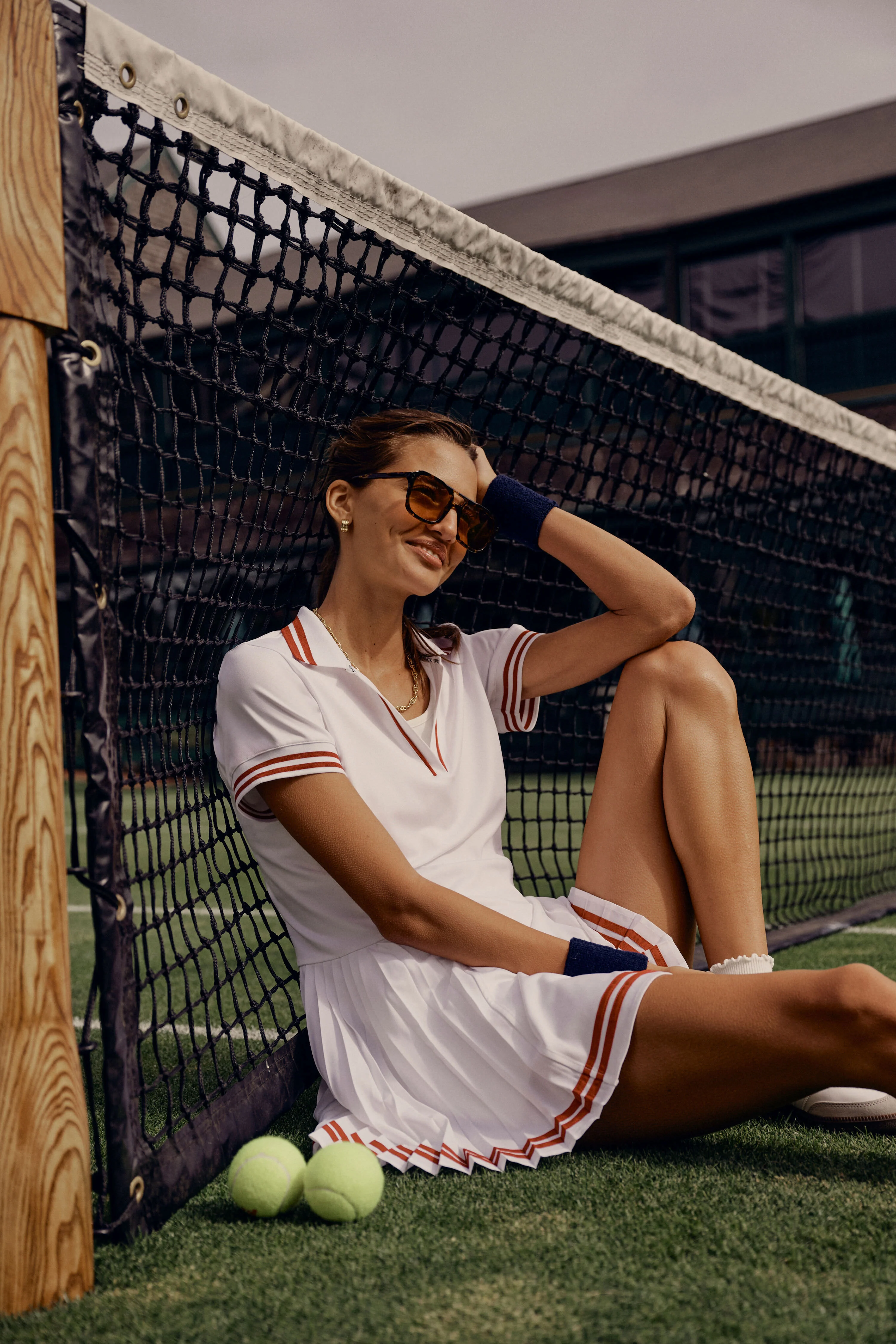 White Performance Jersey Beatrice Tennis Dress - Image 8