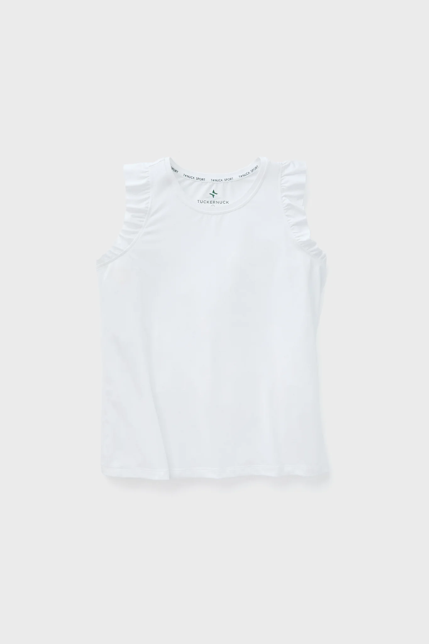 White Performance Jersey Ruffle Lea Tank - Image 7