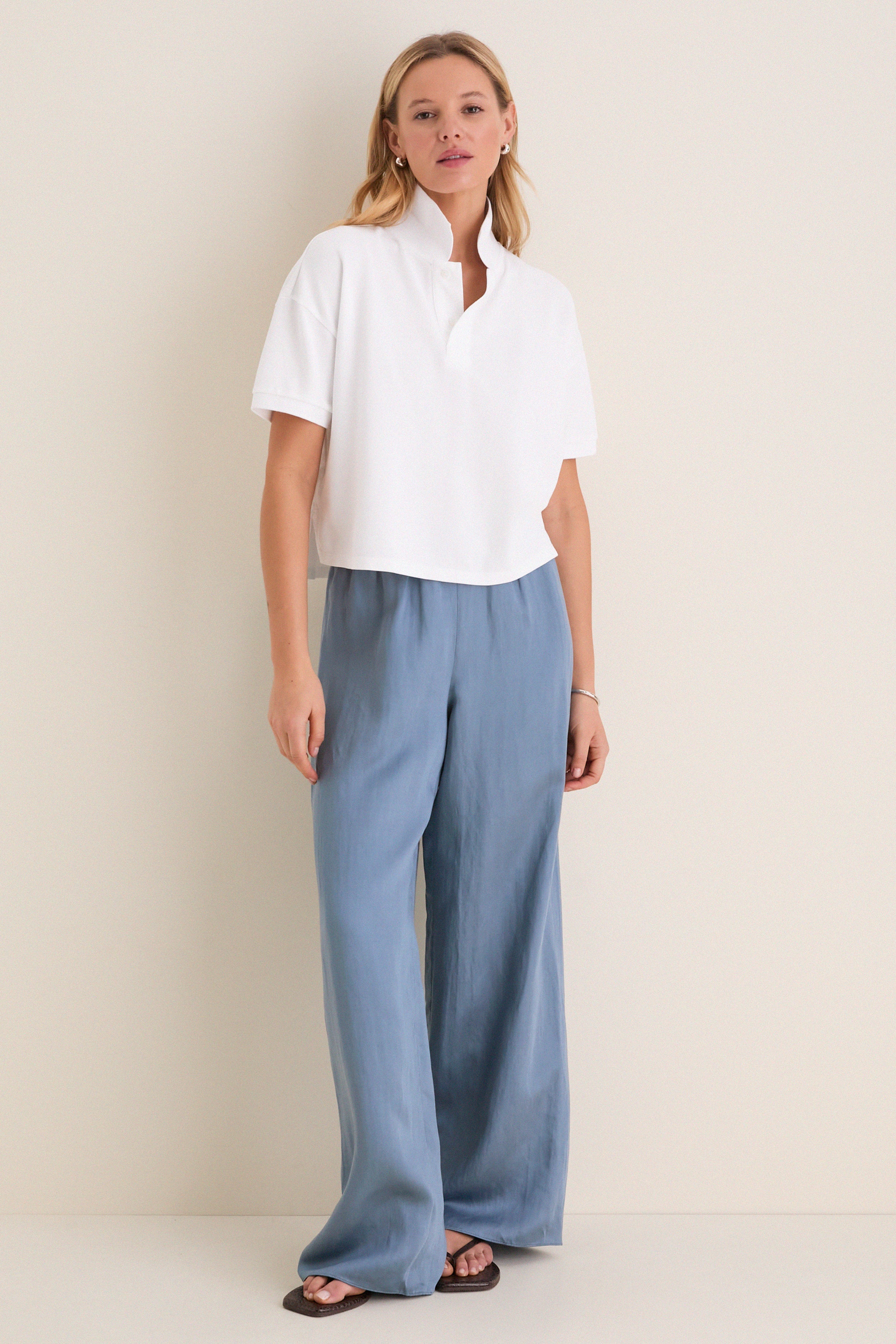 White Pique Holmes Boyfriend Polo - Image 6