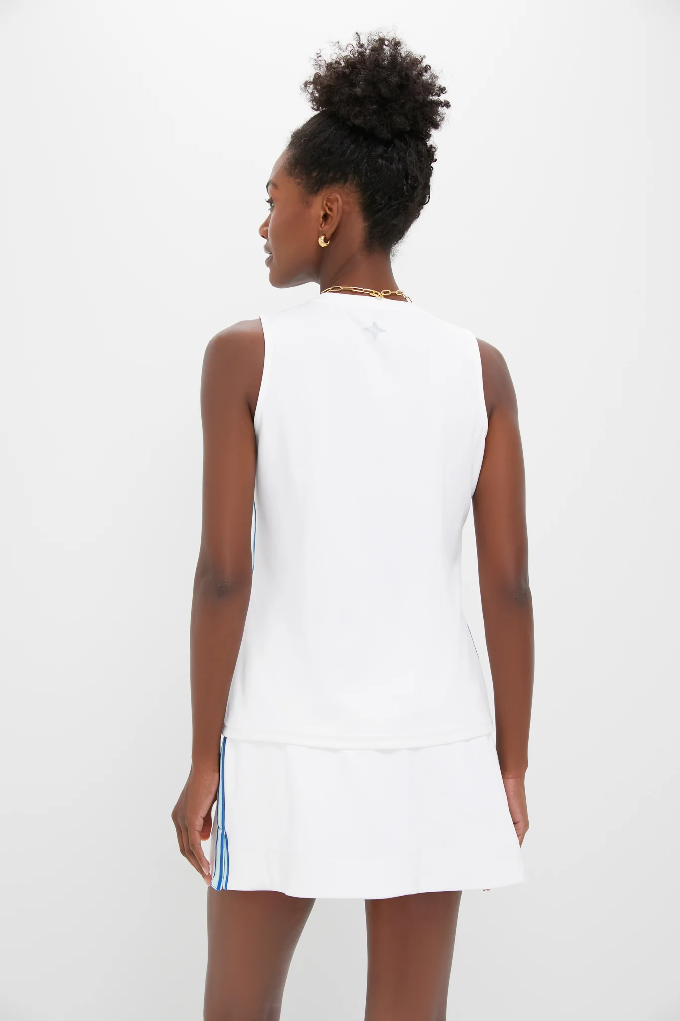 White Pique Meyer V-Neck - Image 4