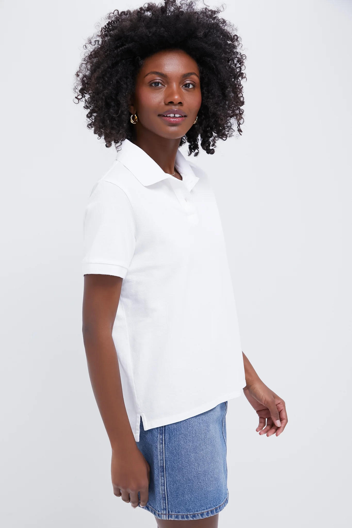 White Pique Murray Classic Polo - Image 3