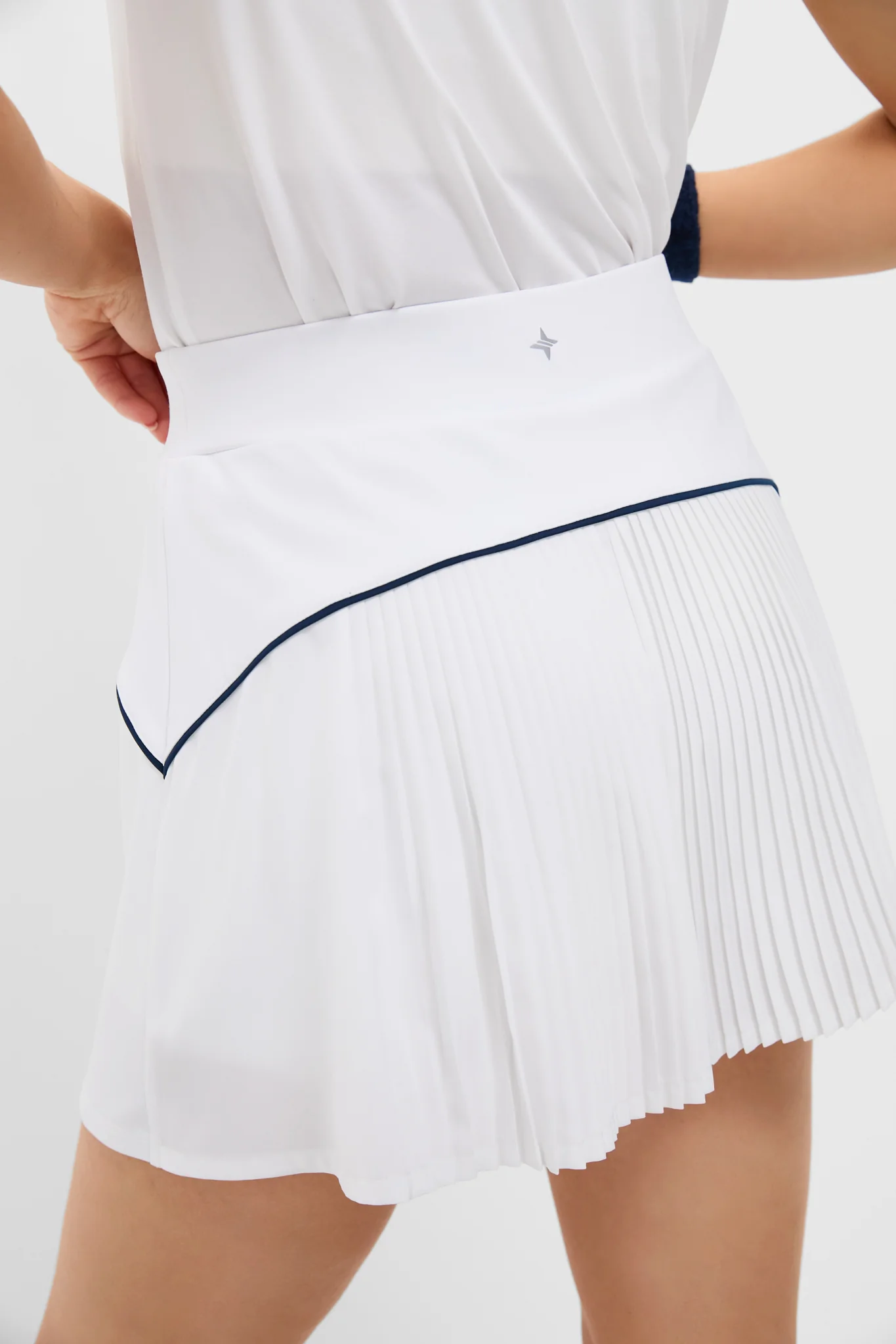 White Pleated Back 14 Inch Performance Jersey McCarthy Tennis Skirt - Image 6