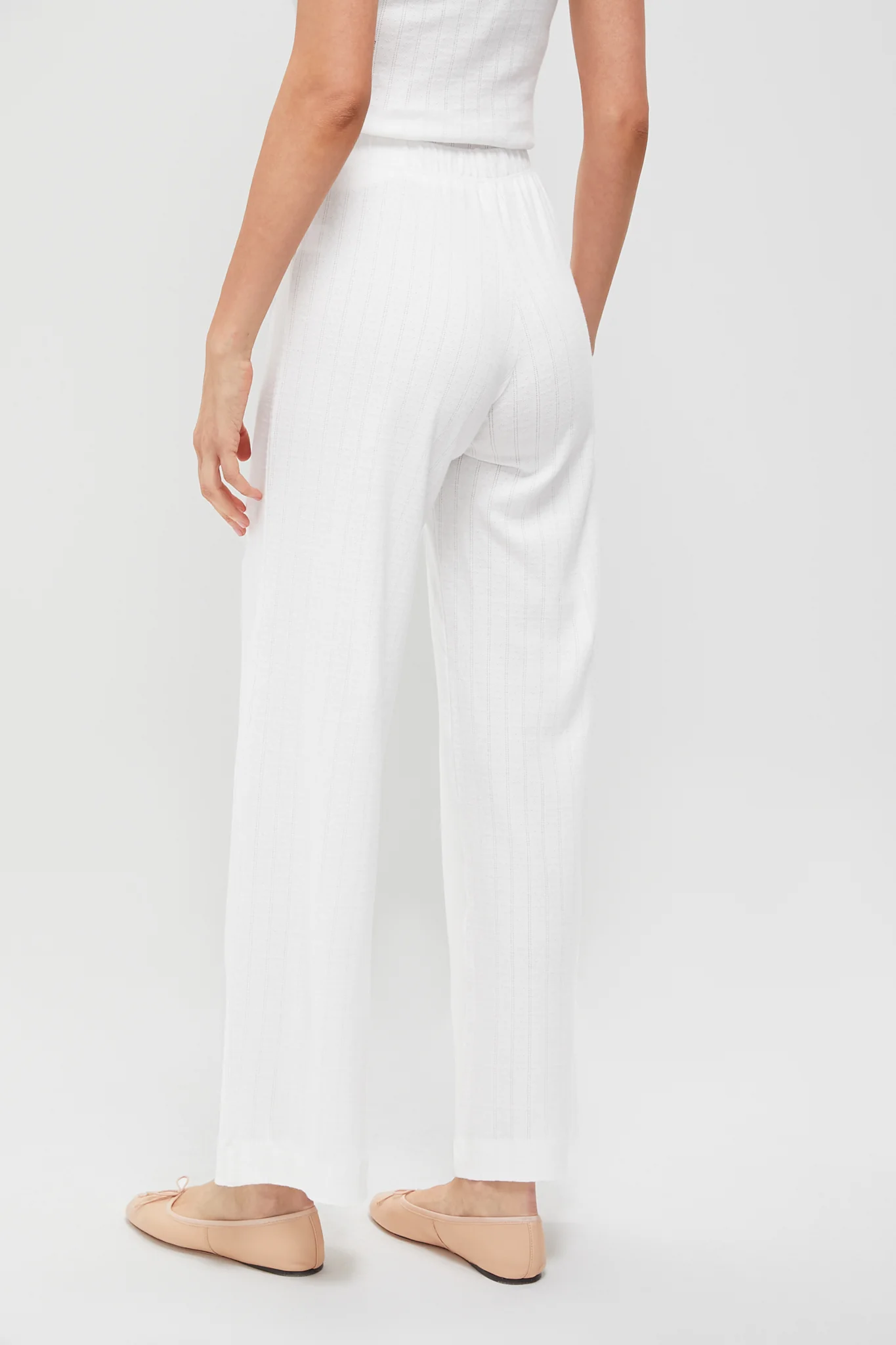 White Pointelle Boxer Pants - Image 4