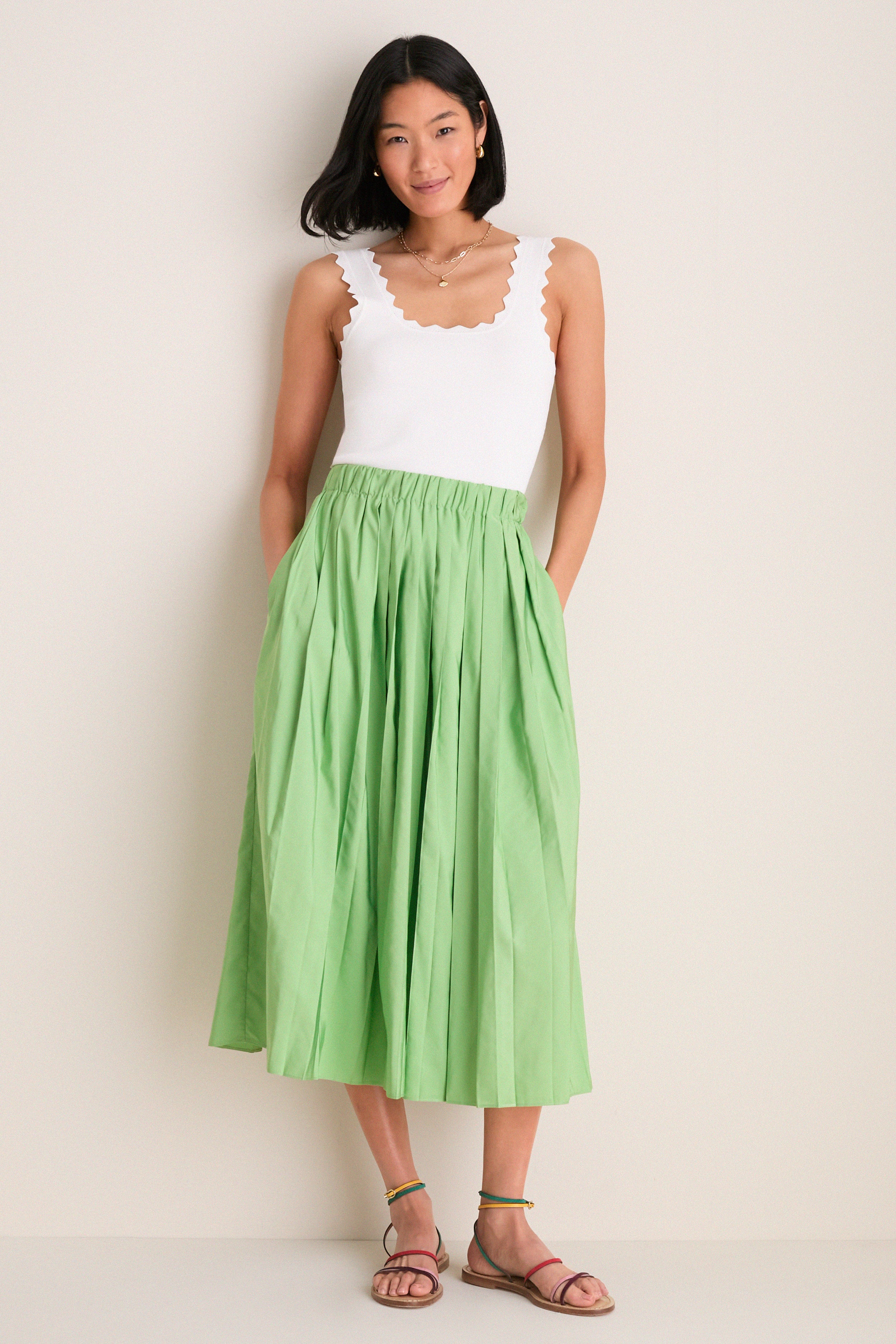 White Ric Rac Compression Tank - Image 6