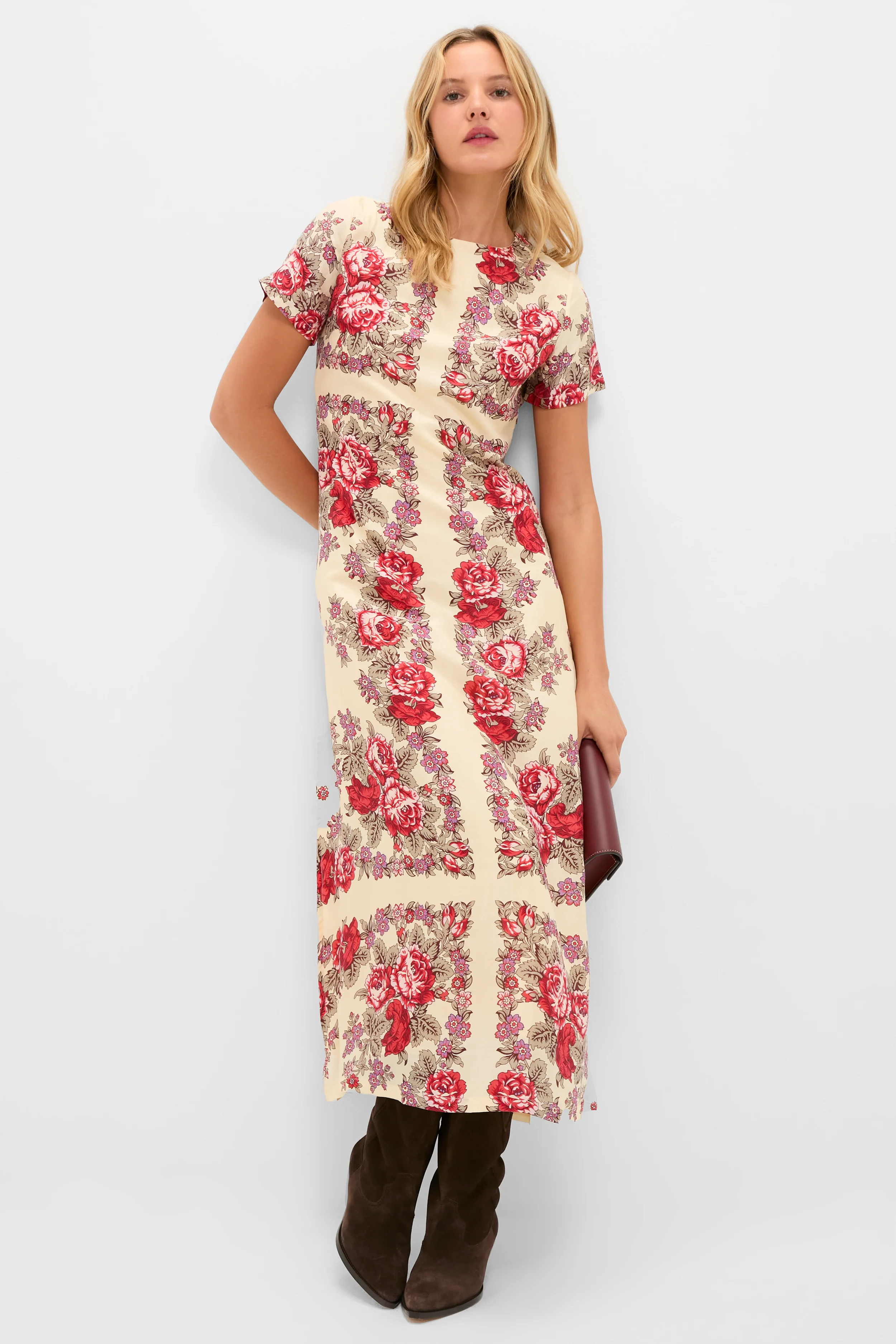 White Rosebush Preeti Silk Dress - Image 2