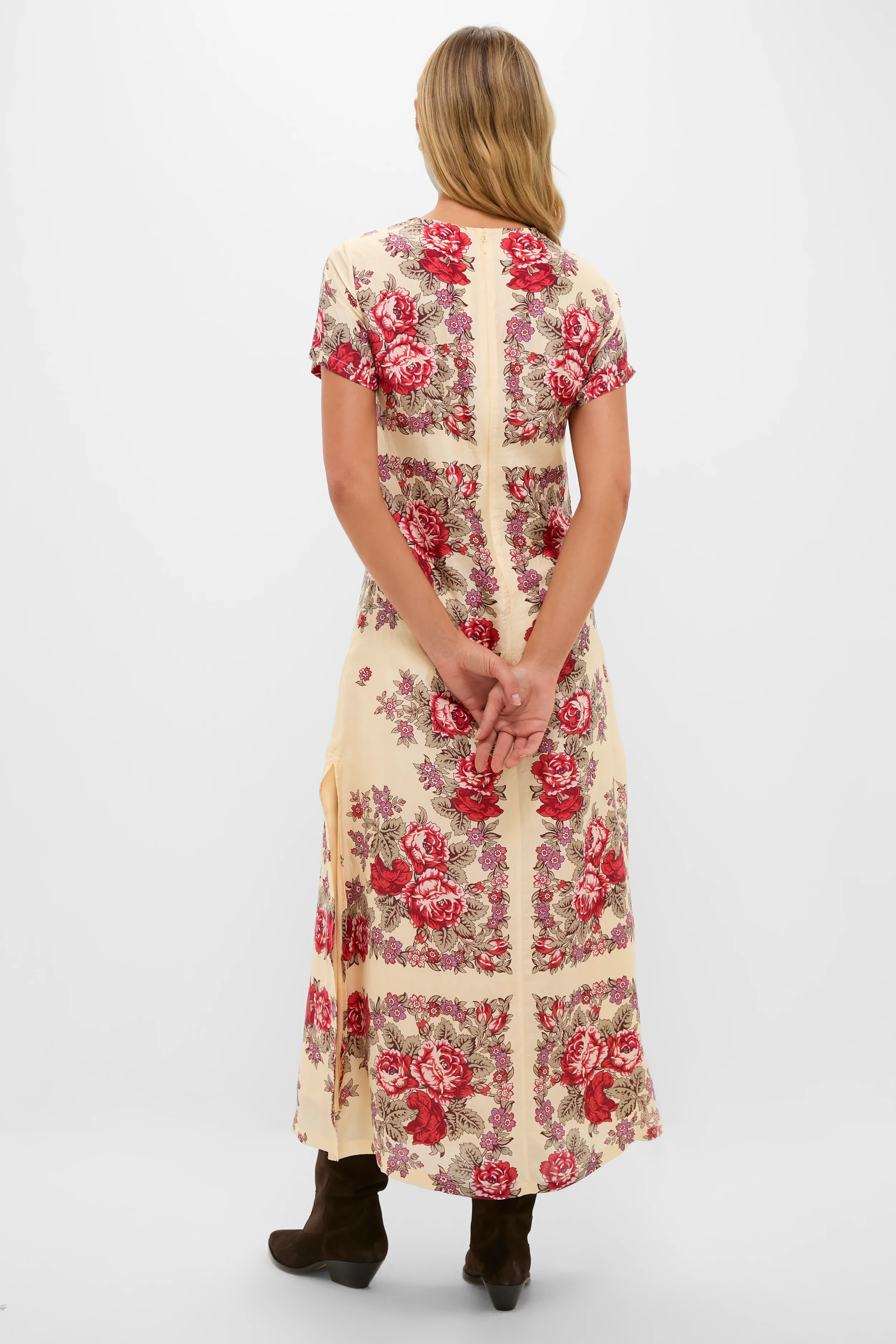 White Rosebush Preeti Silk Dress - Image 4