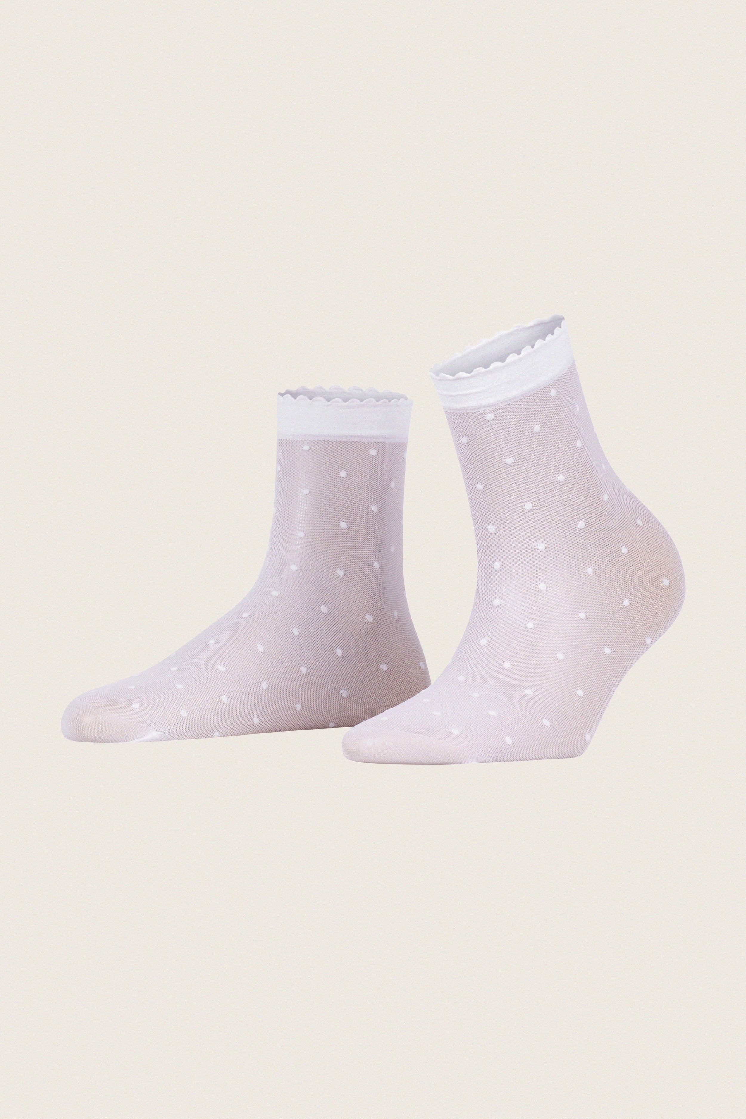 White Sheer Polka Dot Socks - Image 6