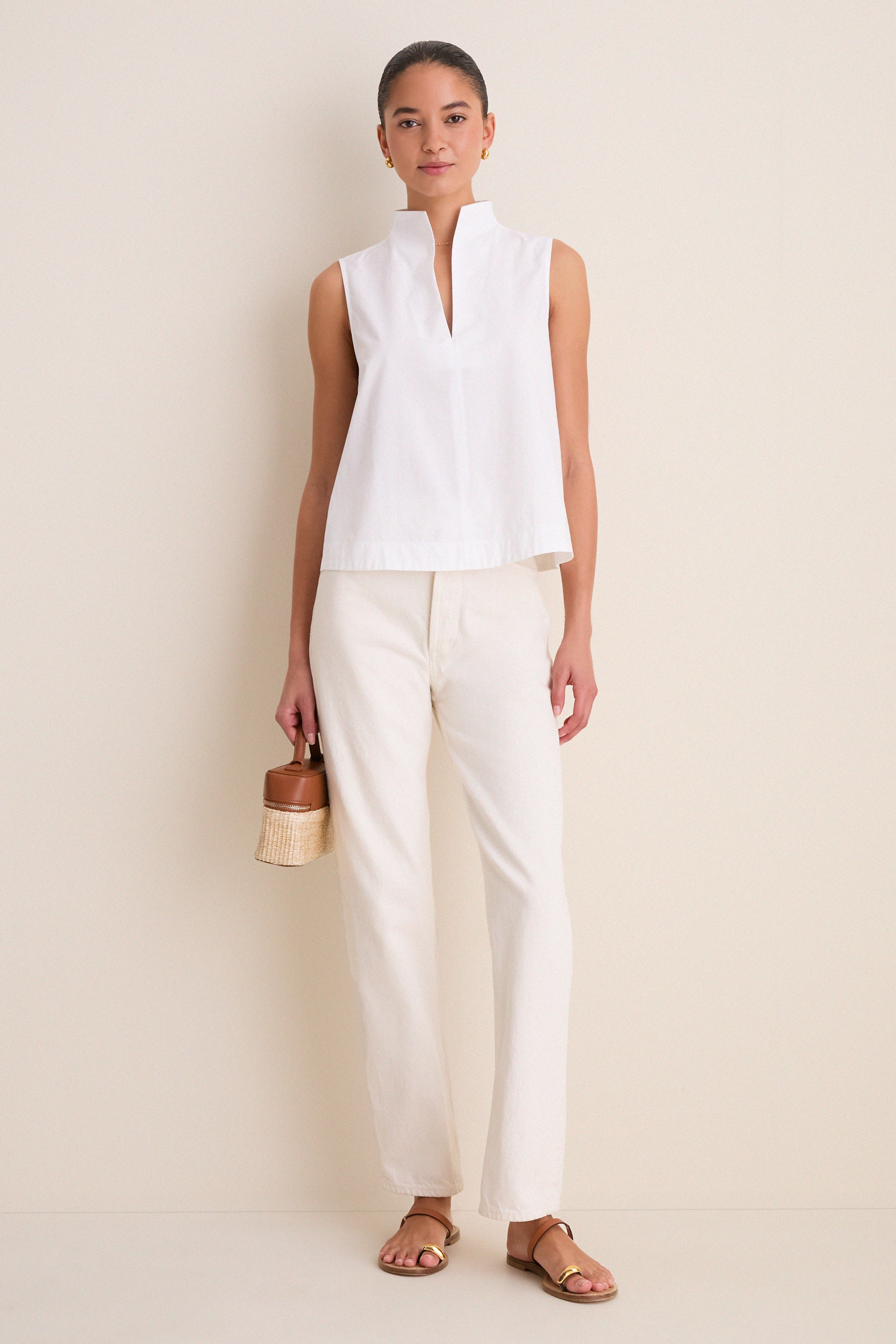 White Sleeveless Celeste Top - Image 2