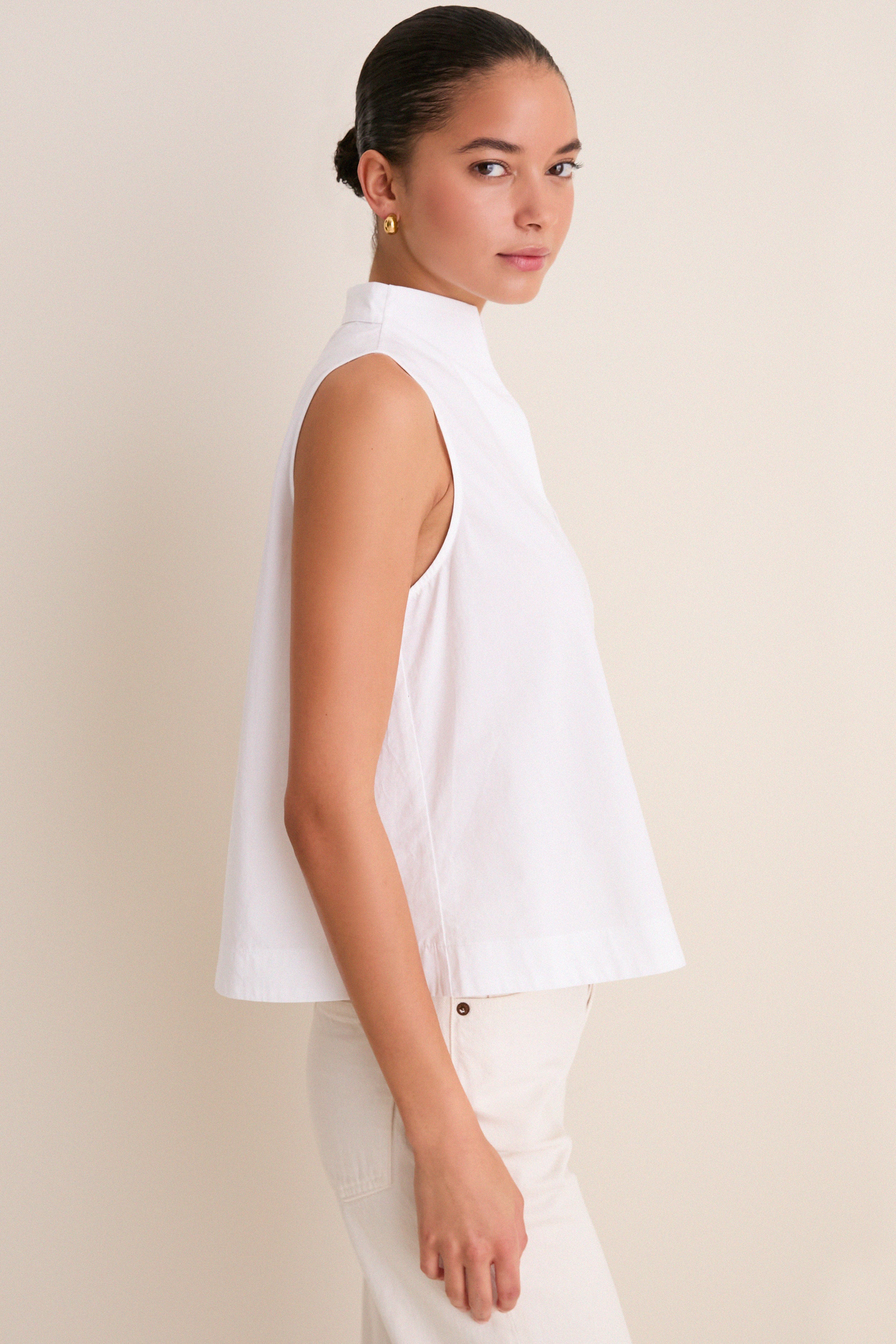 White Sleeveless Celeste Top - Image 3