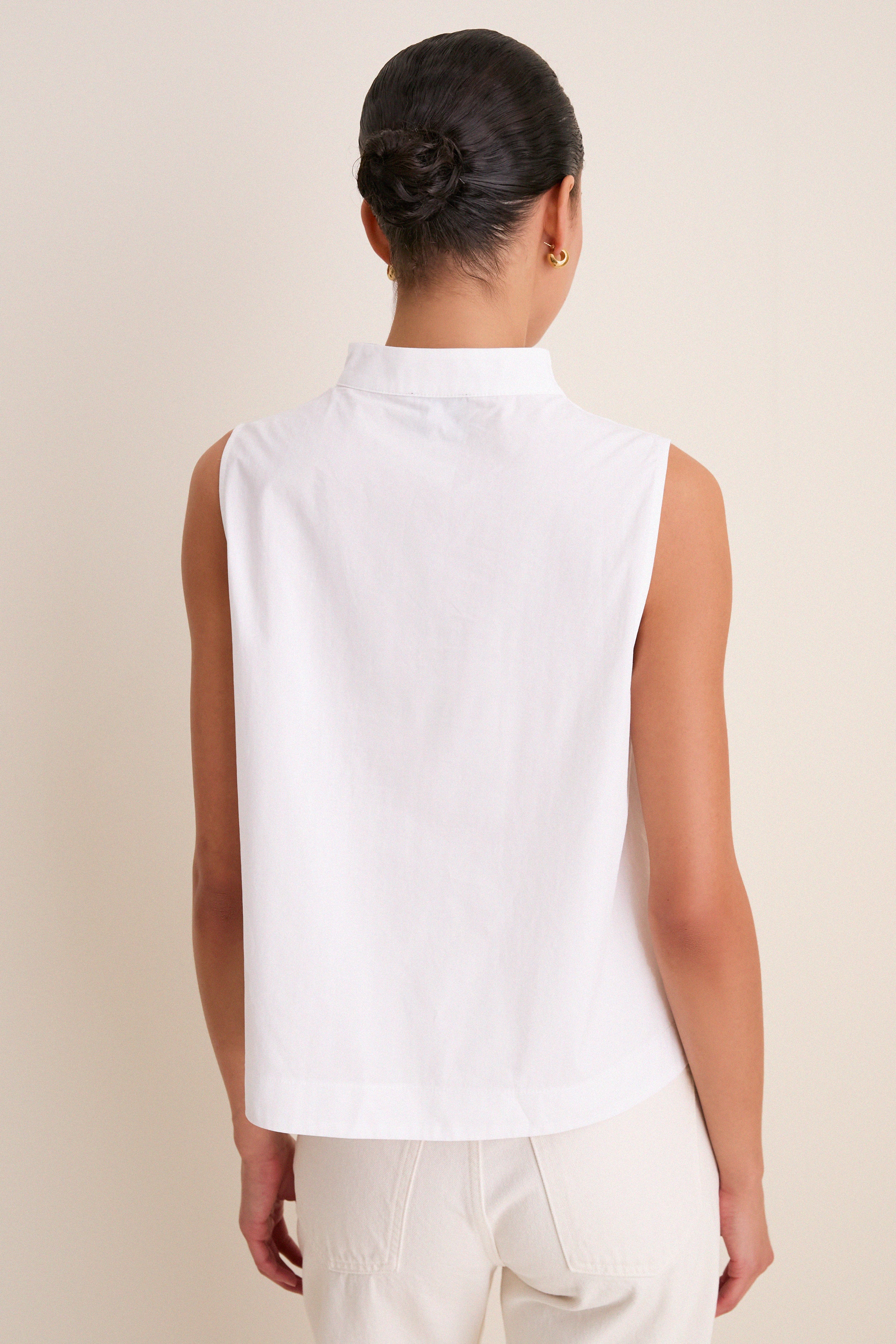 White Sleeveless Celeste Top - Image 4