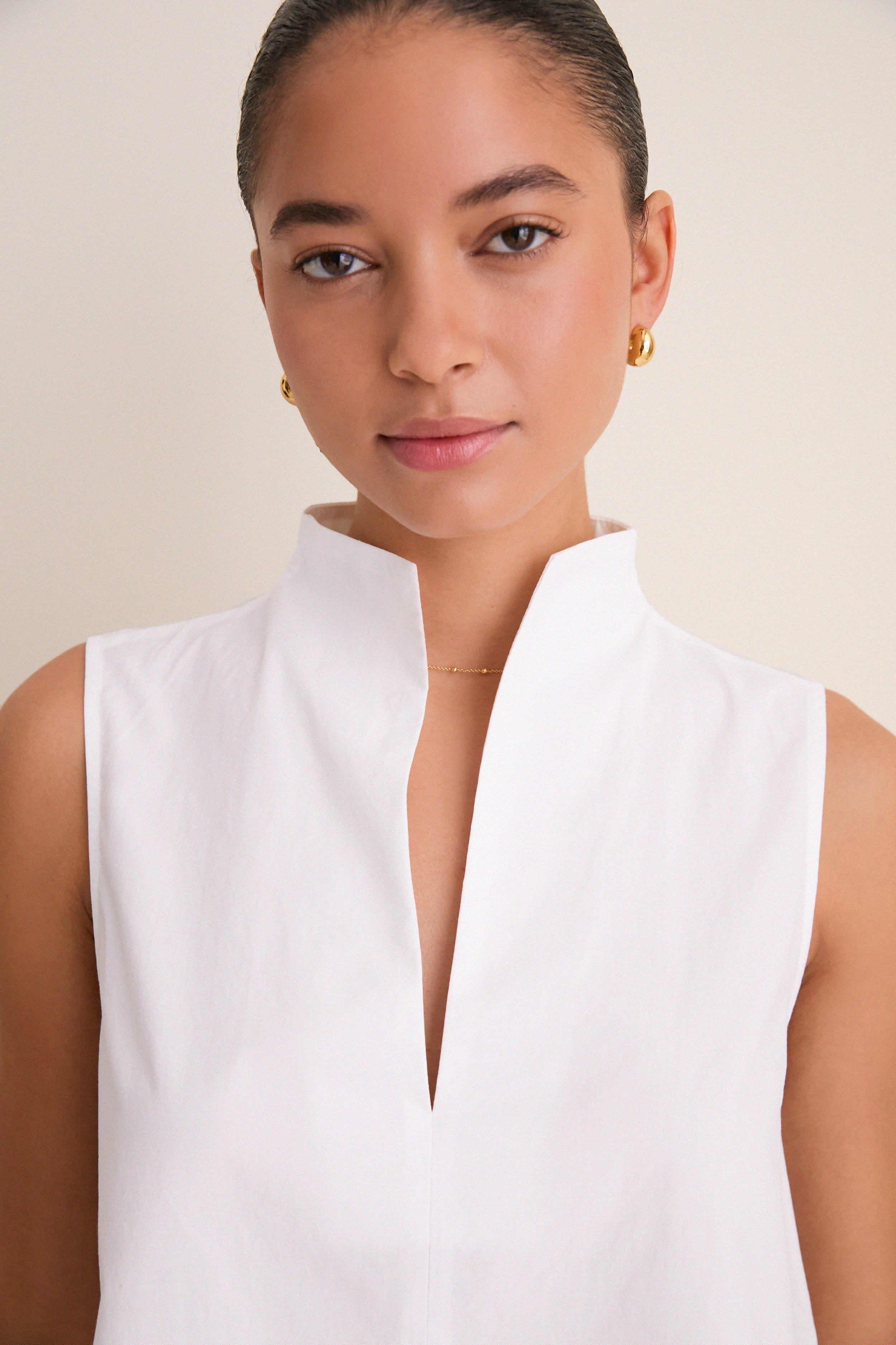 White Sleeveless Celeste Top - Image 5