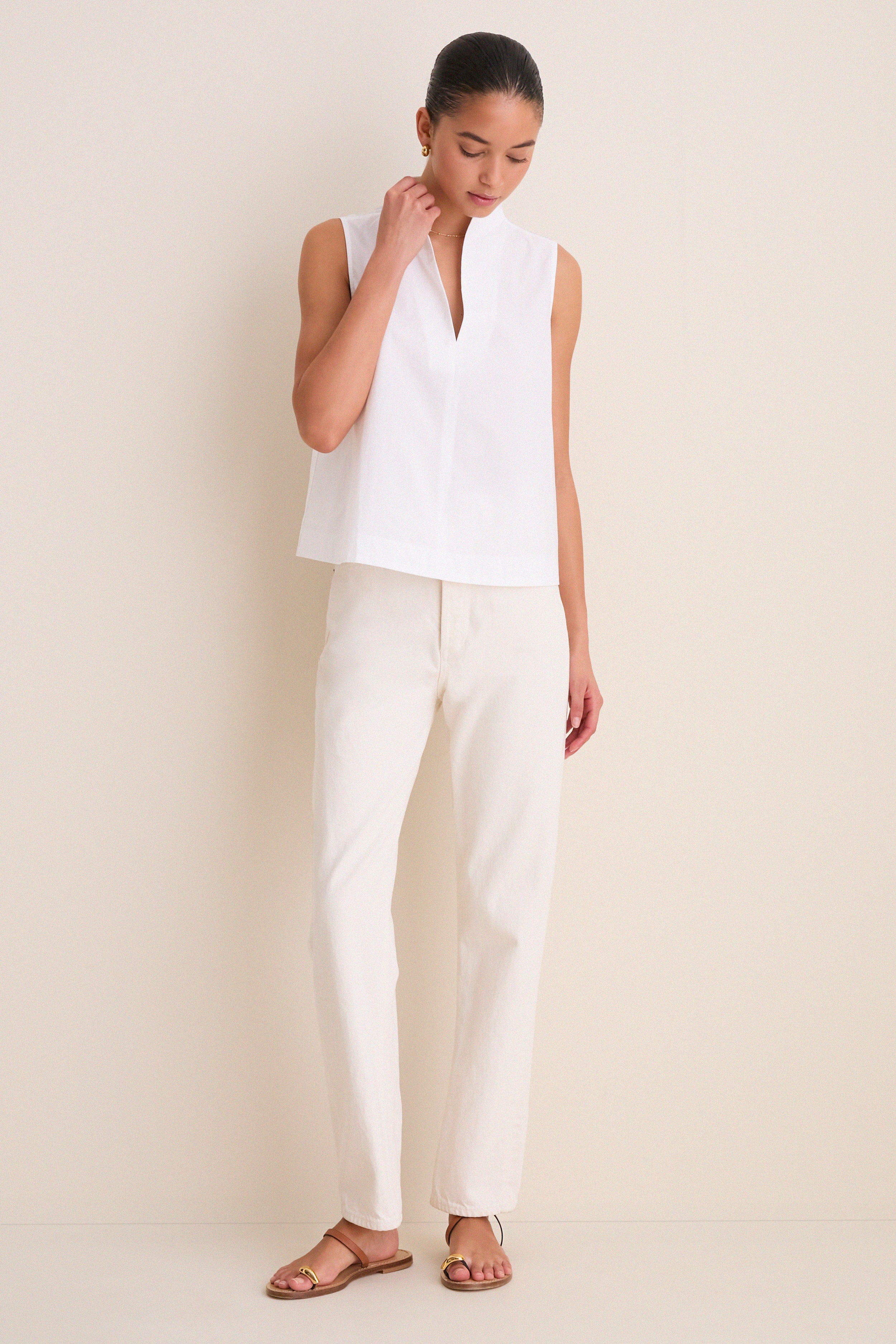 White Sleeveless Celeste Top - Image 6