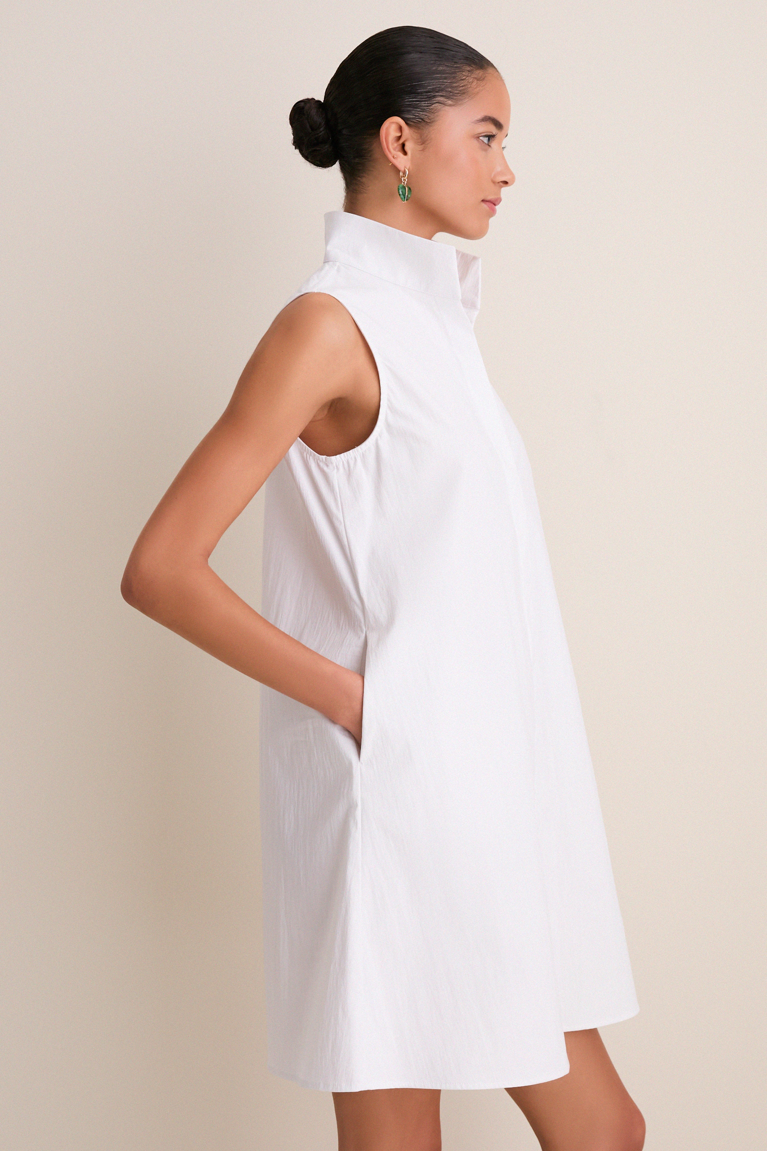 White Sleeveless Charlie Dress - Image 3