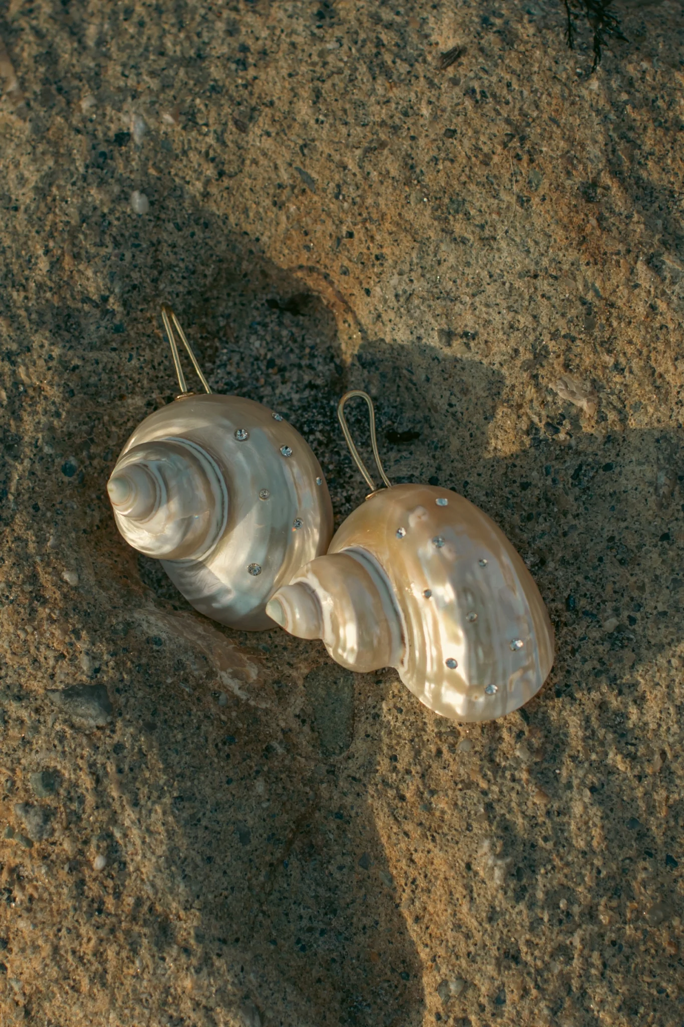 White Sundial Earrings - Image 2
