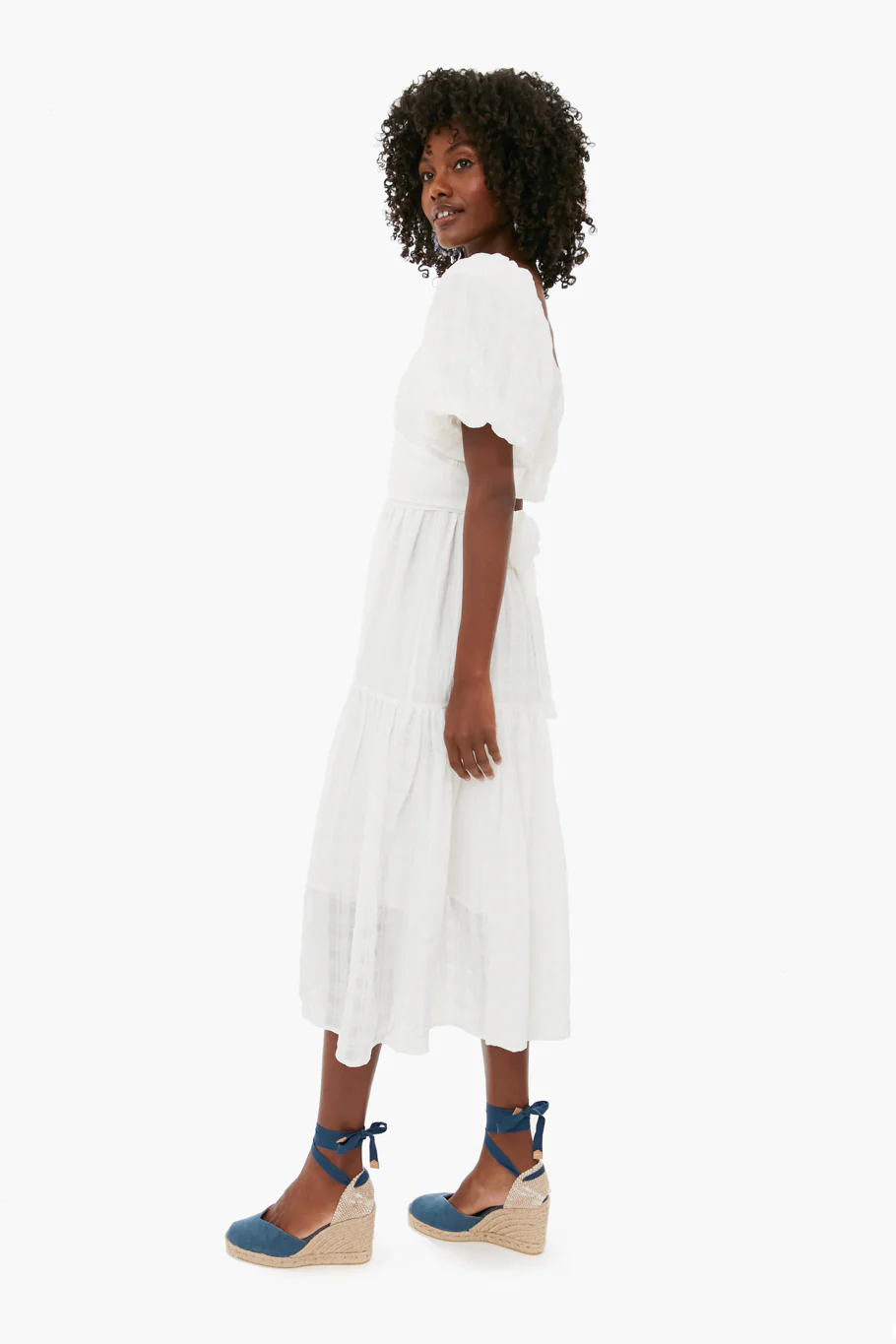 White Sydney Midi Dress - Image 3