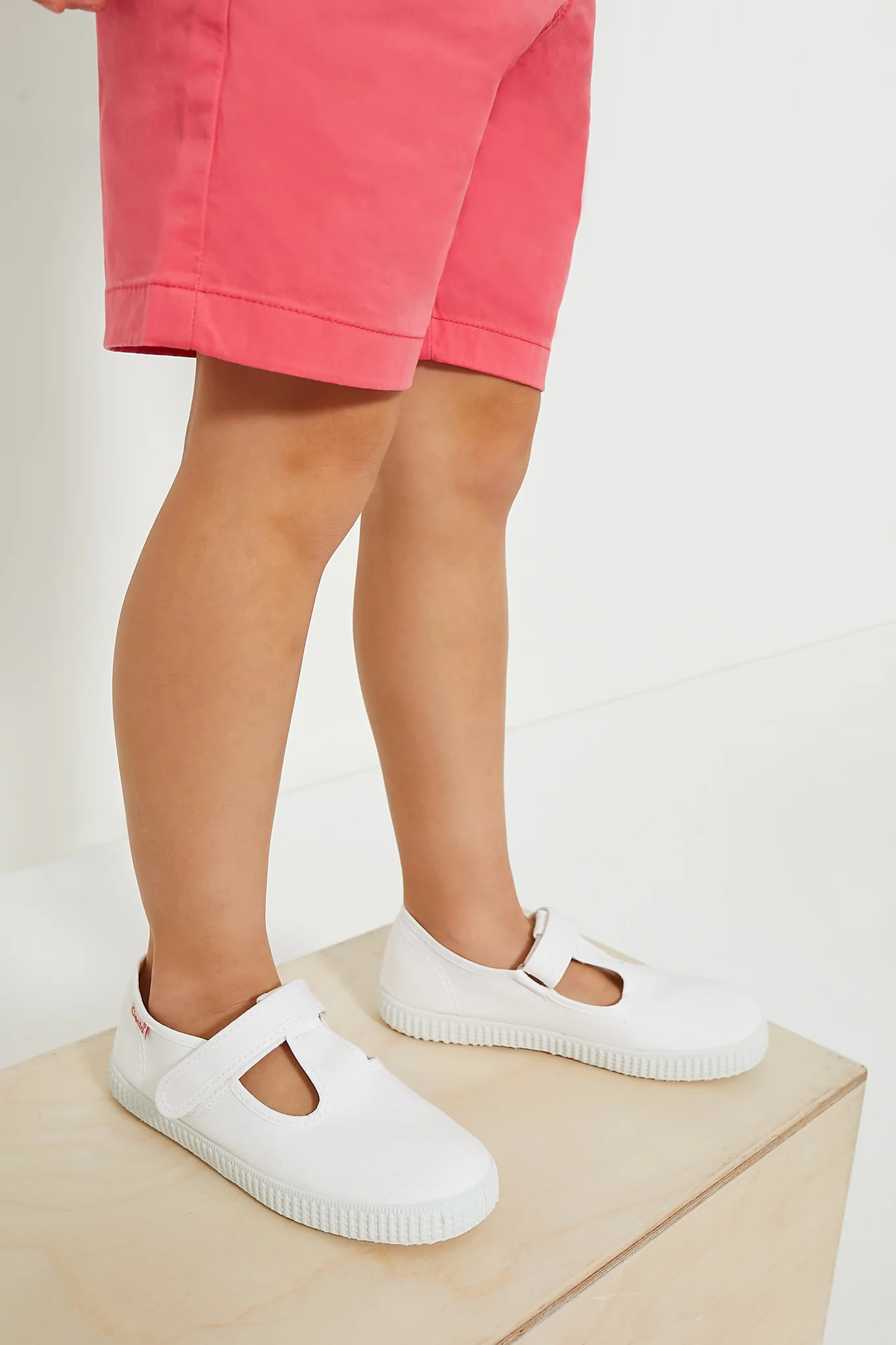 White Velcro T-Straps - Image 2
