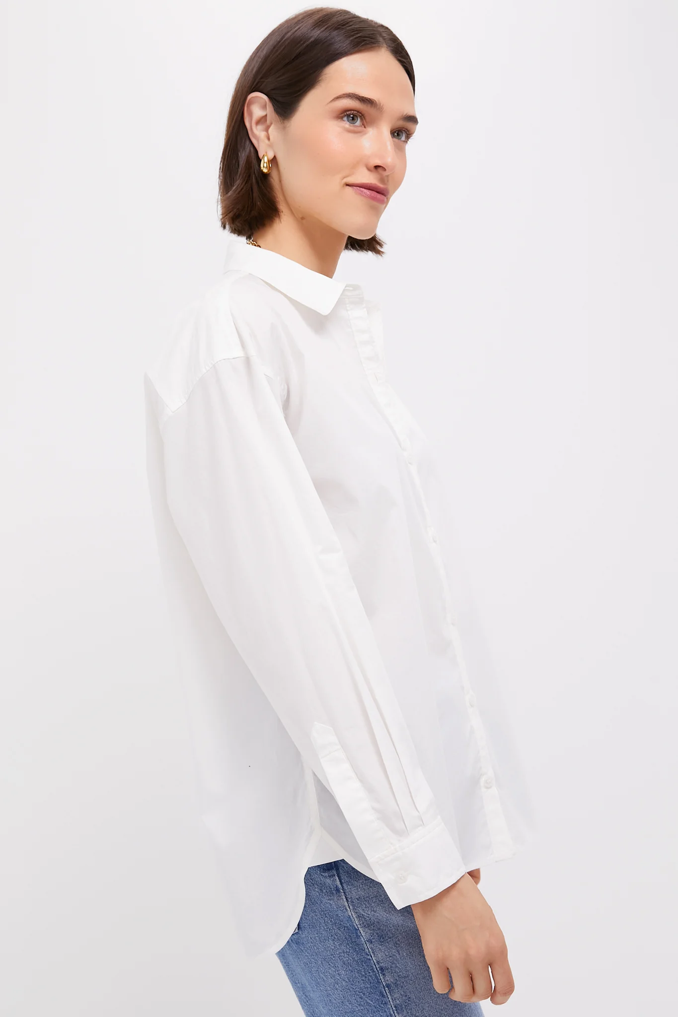 White Wexler Cotton Button Down - Image 3