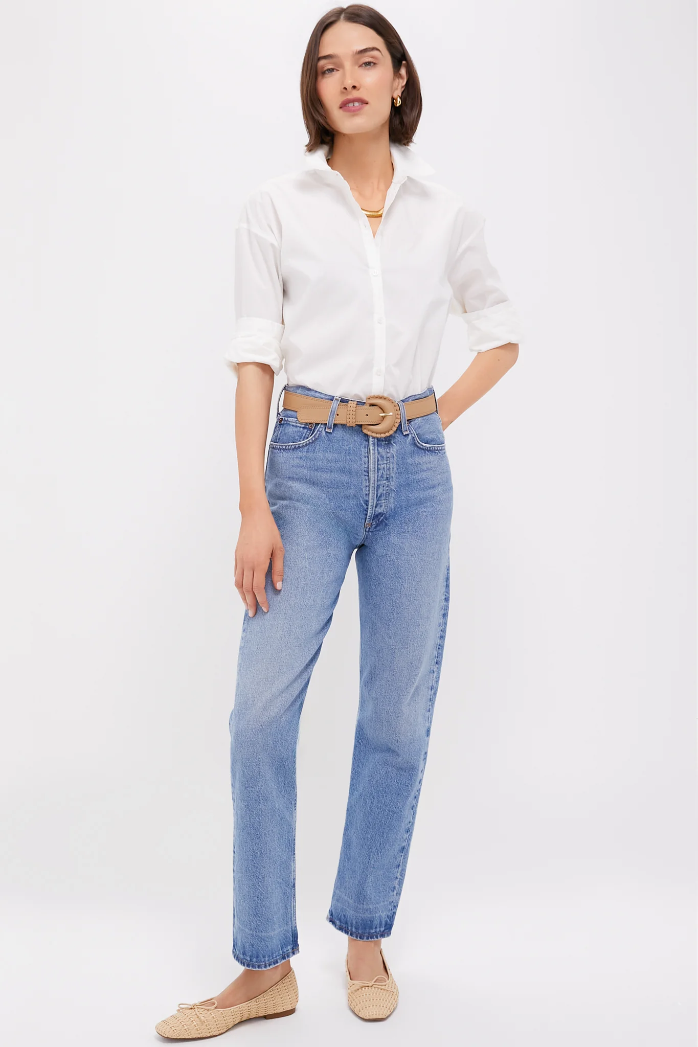White Wexler Cotton Button Down - Image 6