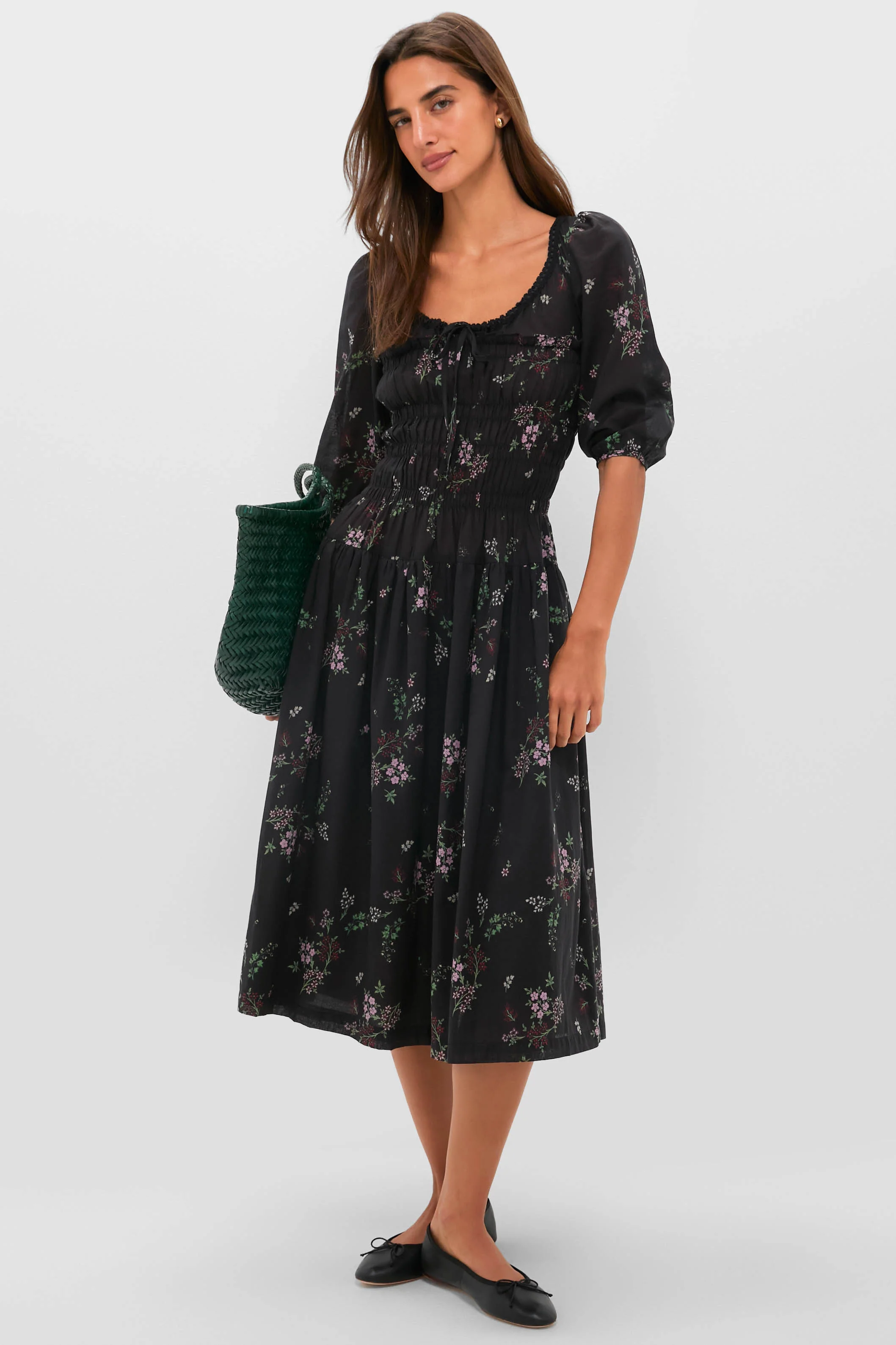 Wildflower Print Andrine Midi Dress - Image 2