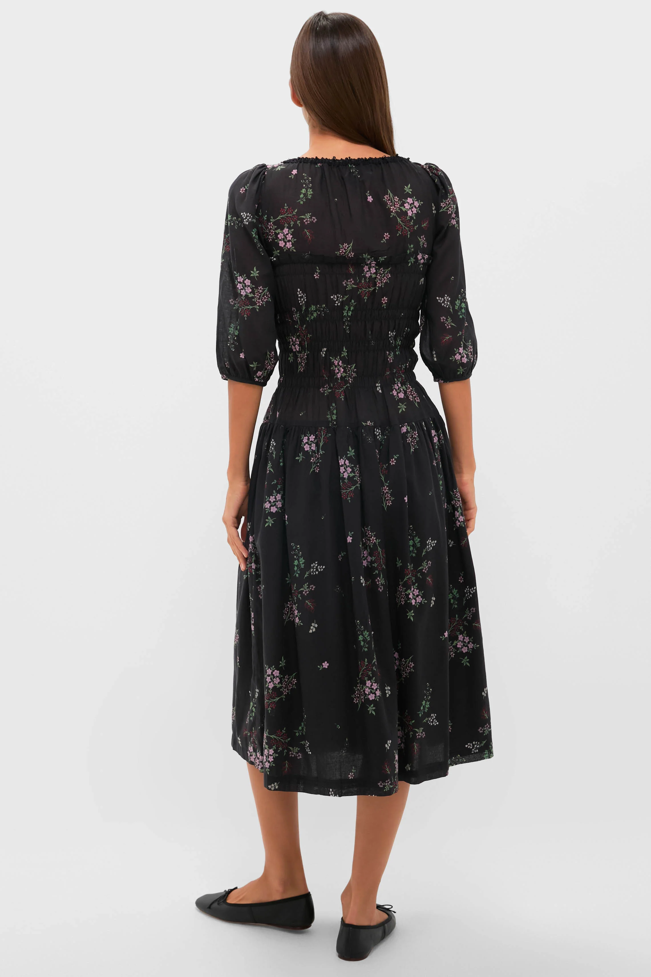Wildflower Print Andrine Midi Dress - Image 4