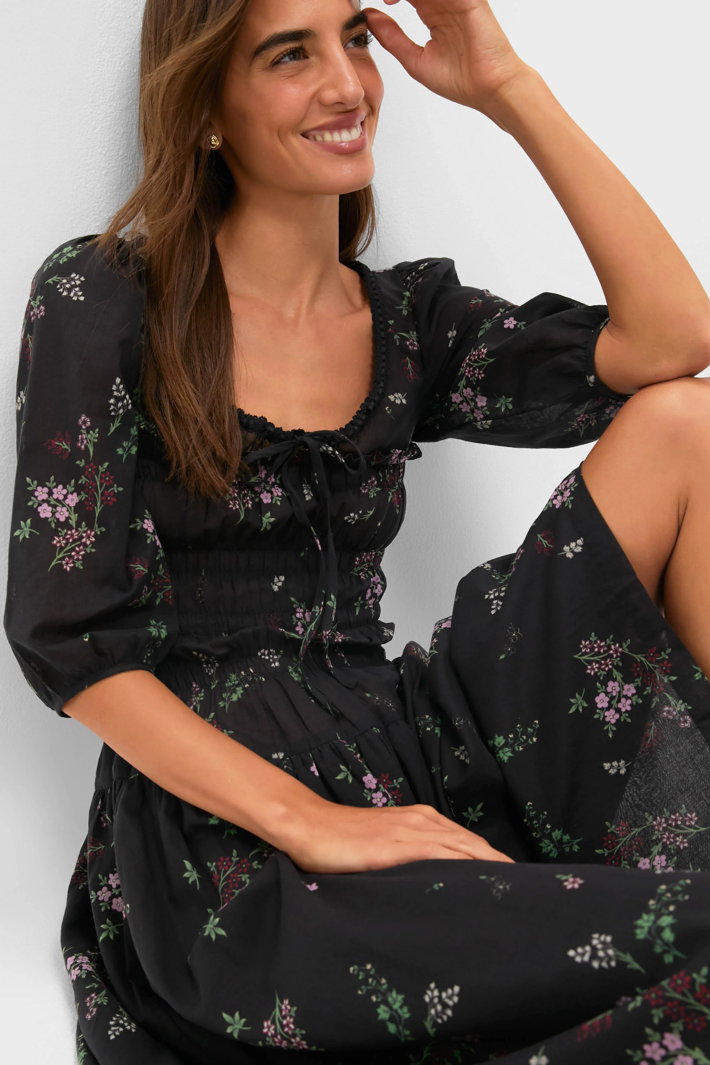 Wildflower Print Andrine Midi Dress - Image 6