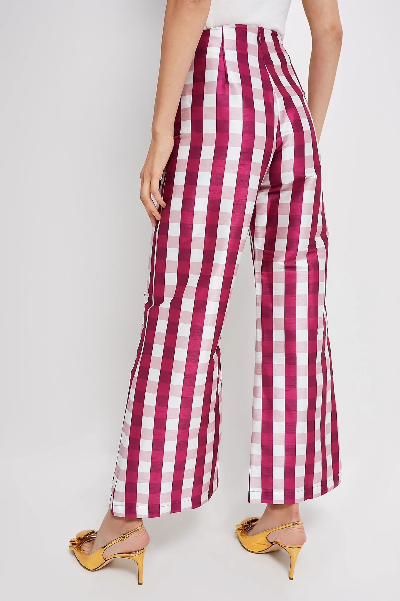 Wine Gingham Libby Pant - Image 4