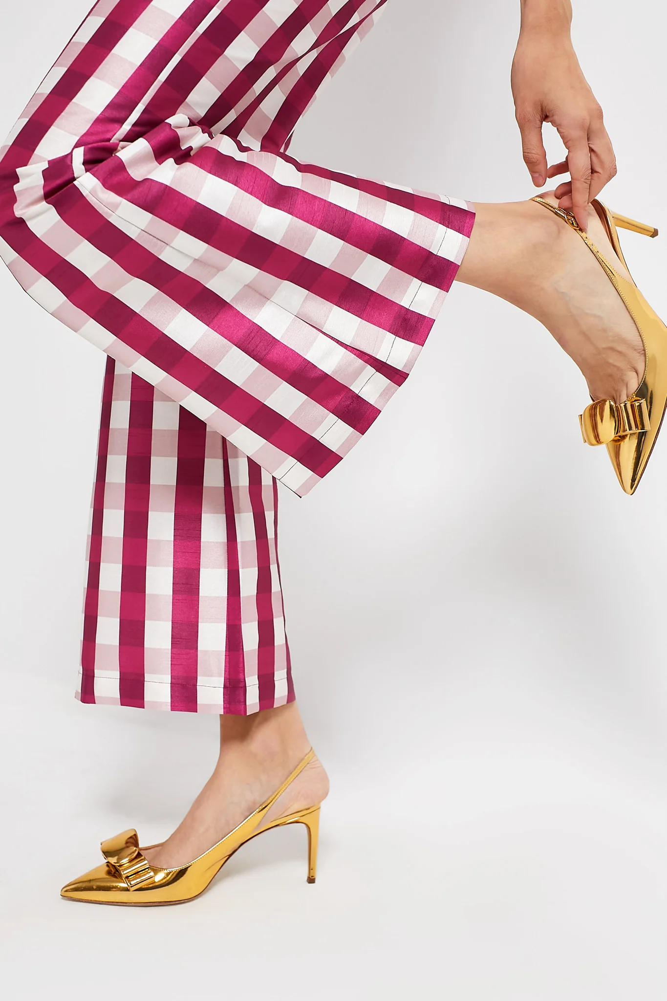 Wine Gingham Libby Pant - Image 5