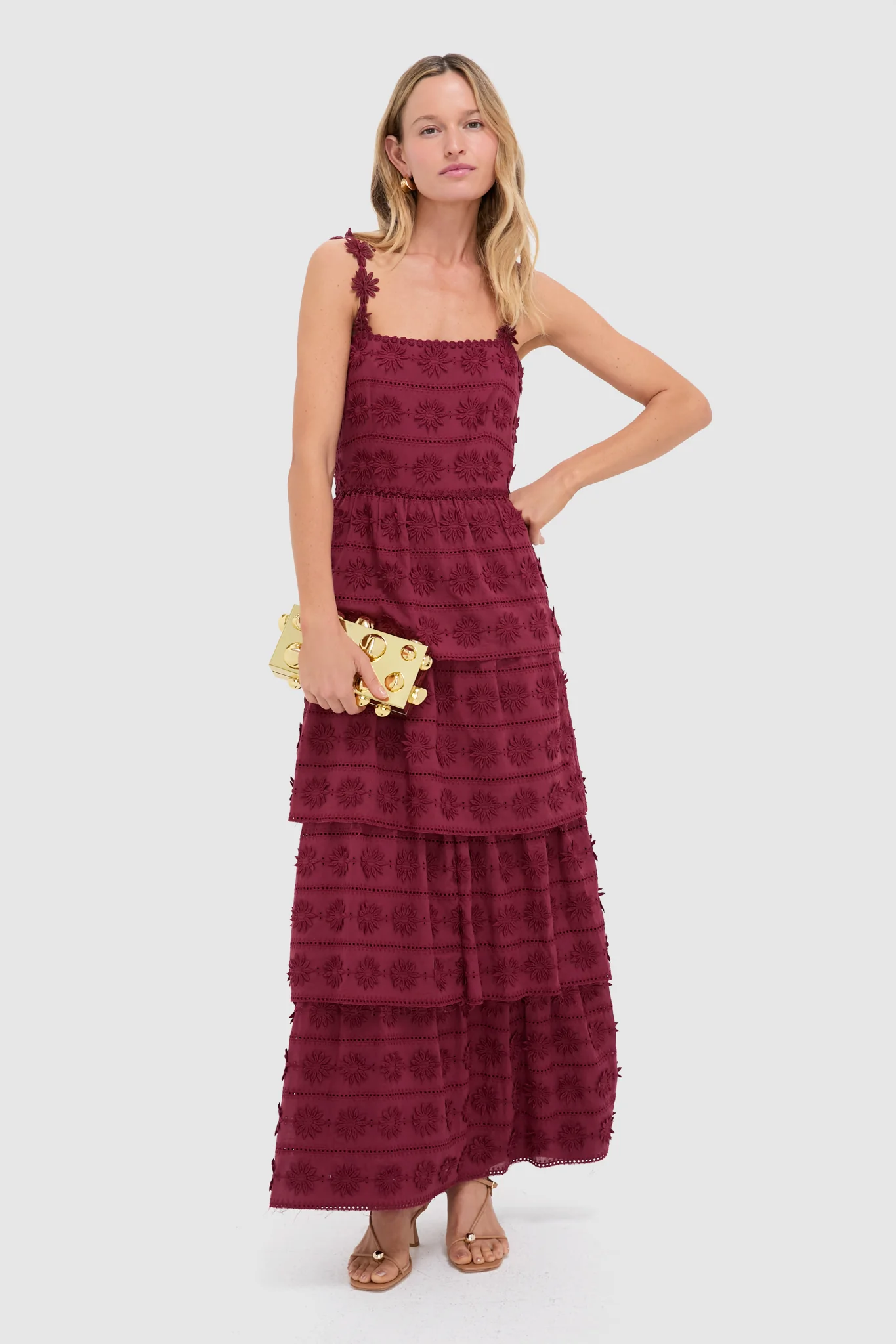 Wine Krystie Maxi Dress - Image 2