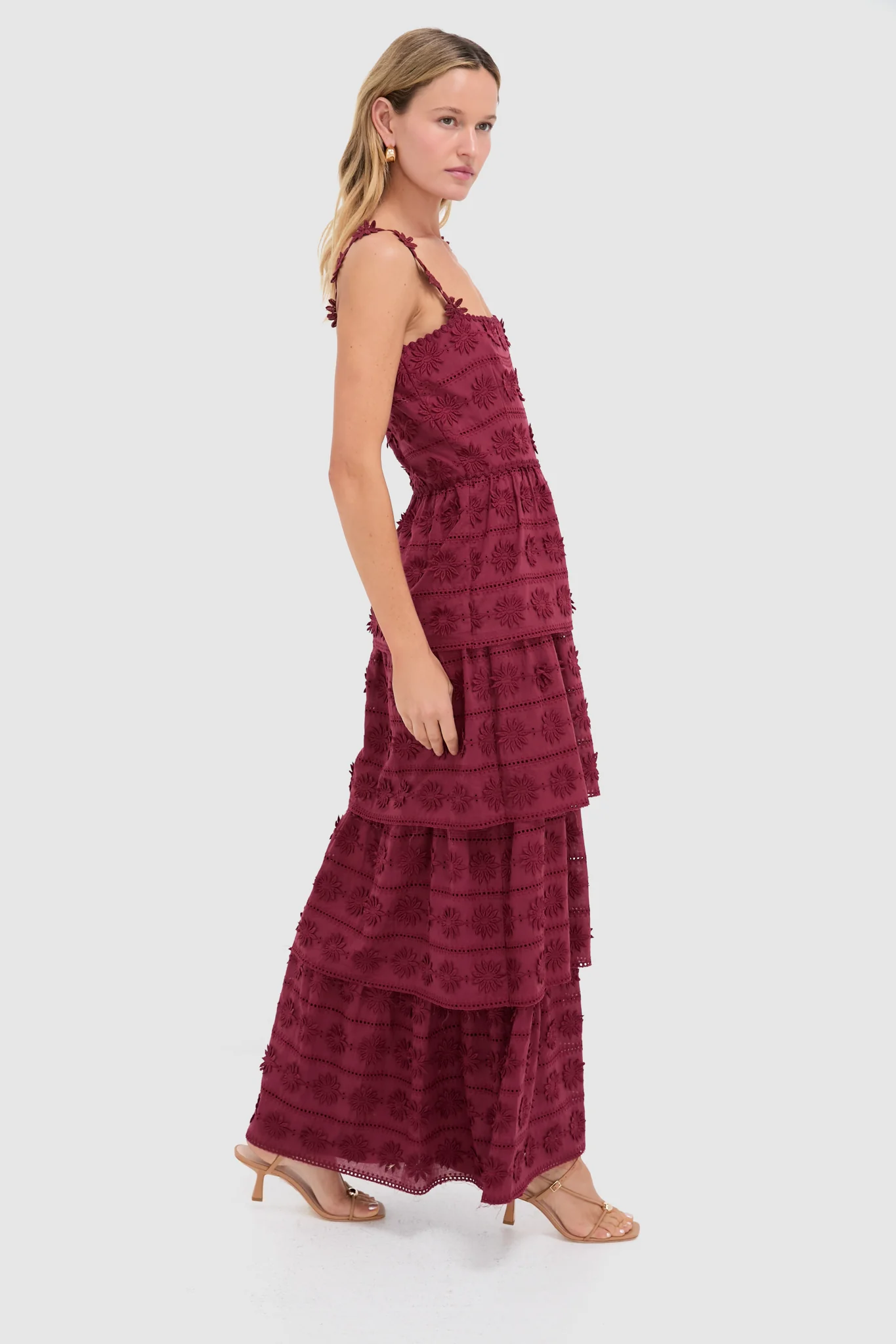 Wine Krystie Maxi Dress - Image 3
