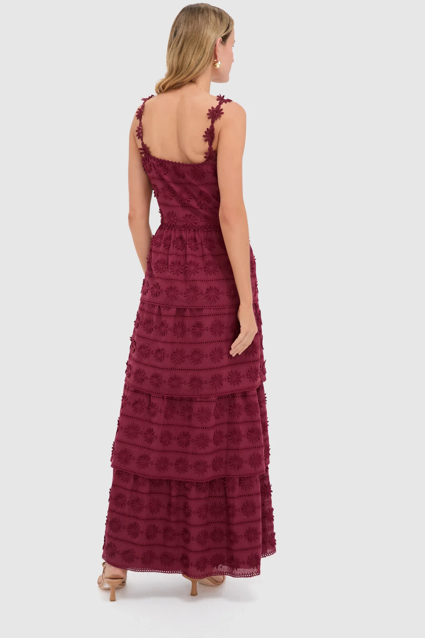 Wine Krystie Maxi Dress - Image 4