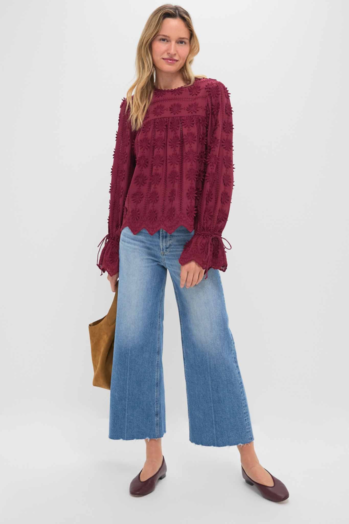 Wine Tirza Blouse - Image 2