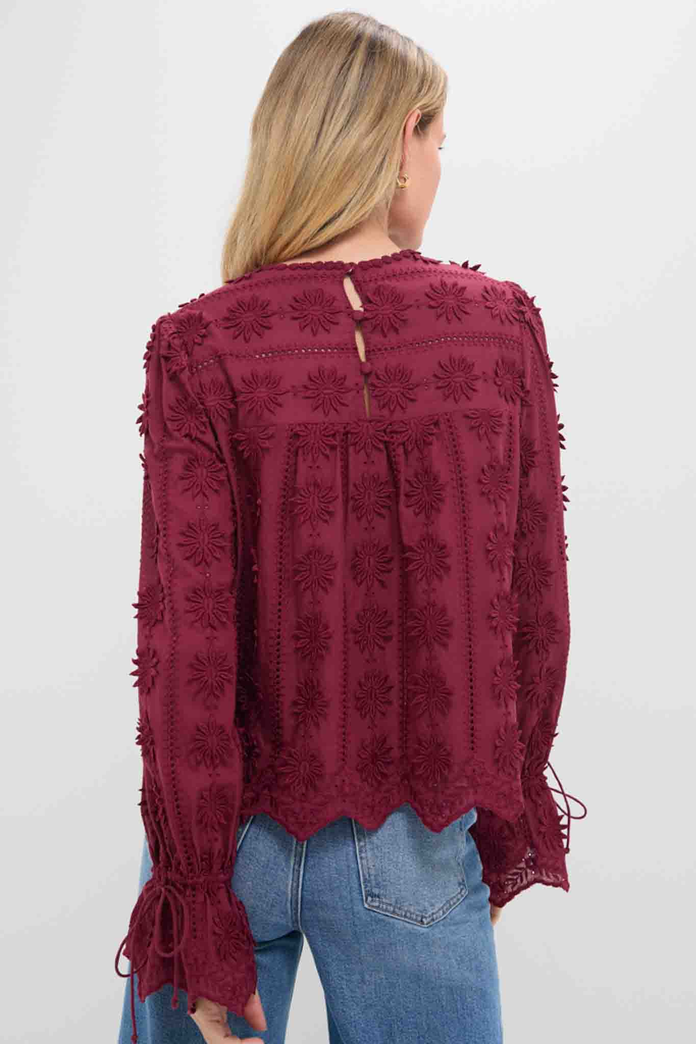 Wine Tirza Blouse - Image 4