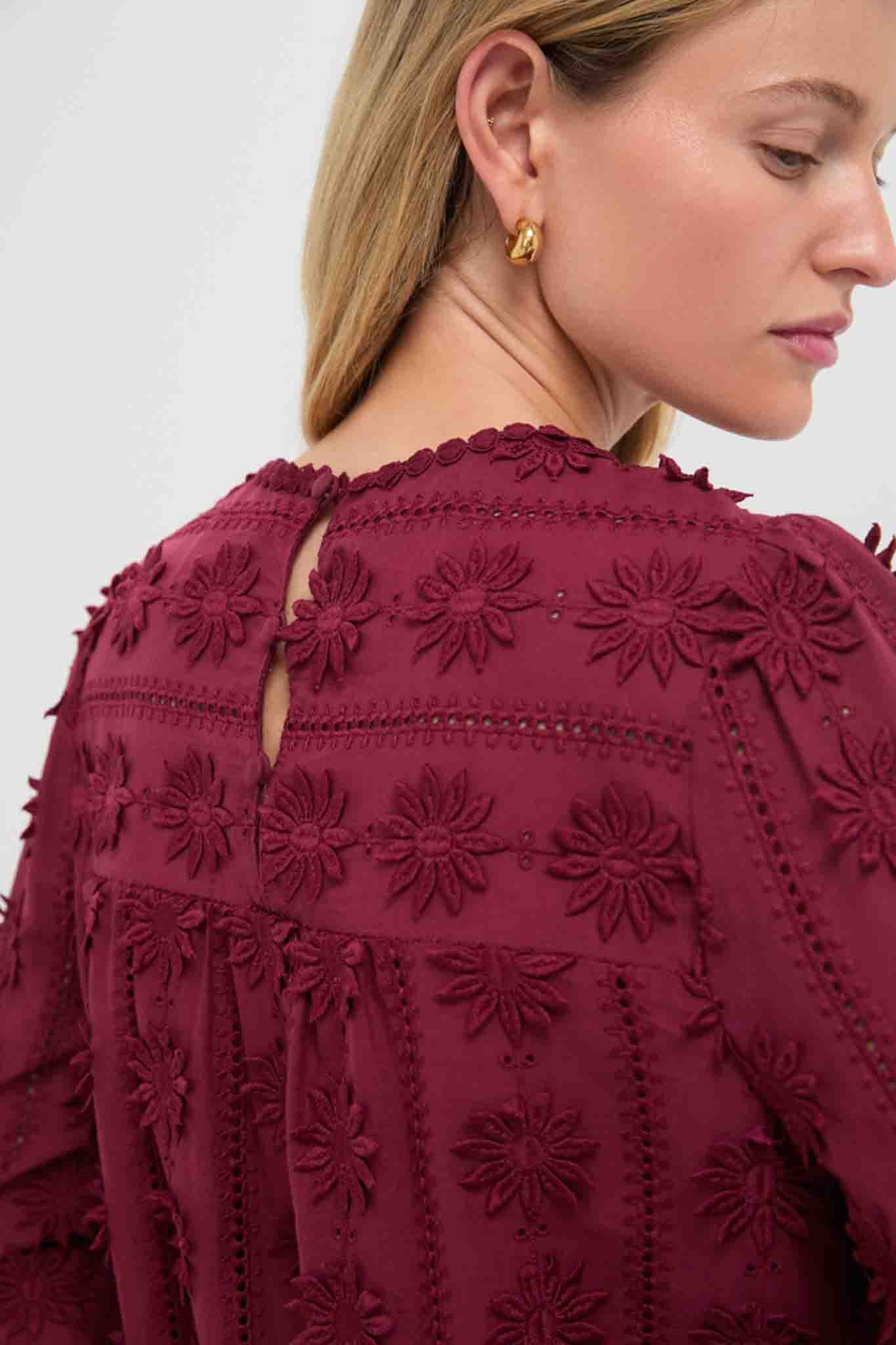 Wine Tirza Blouse - Image 5