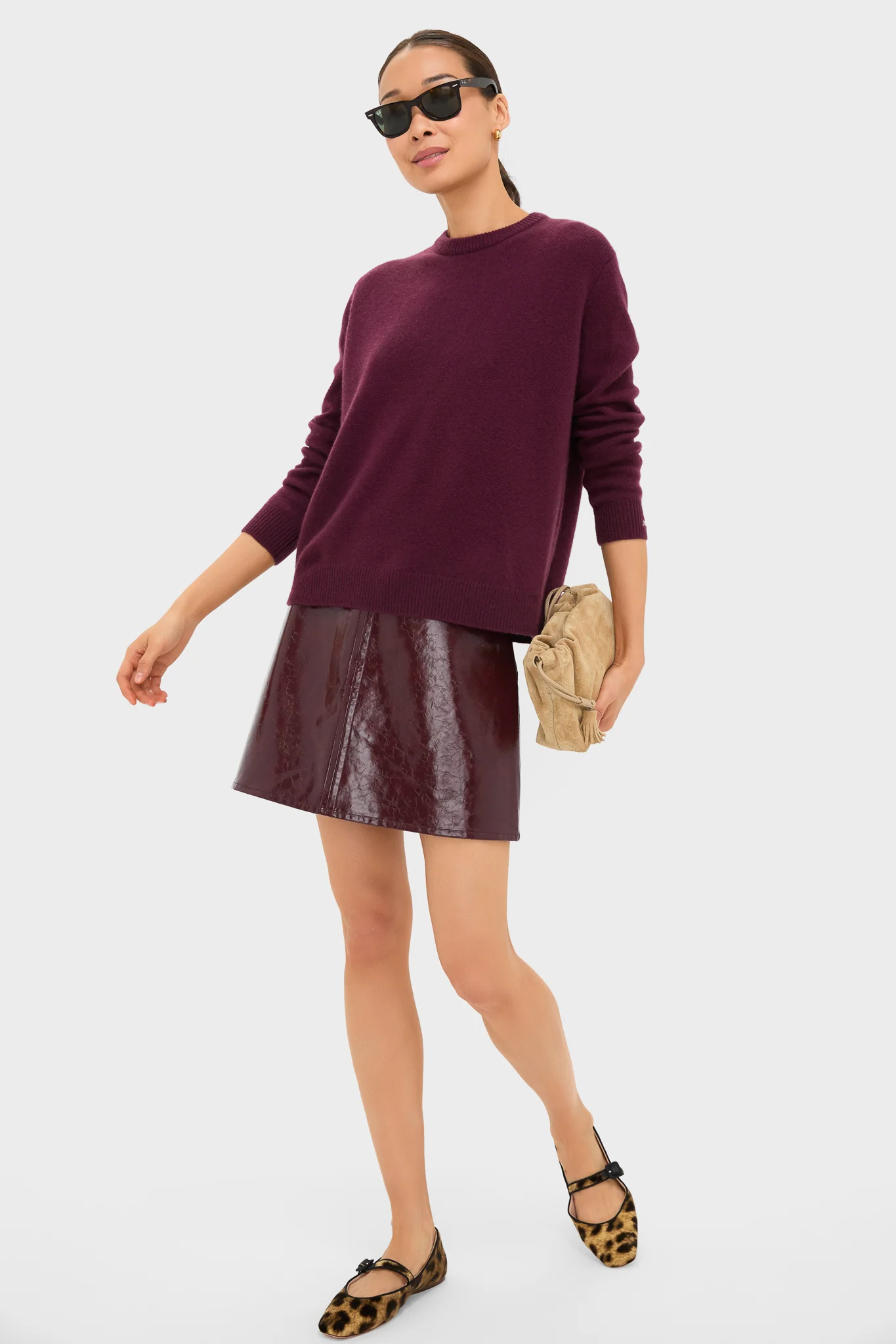 Winetasting Cashmere Bodie Boyfriend Crewneck - Image 2