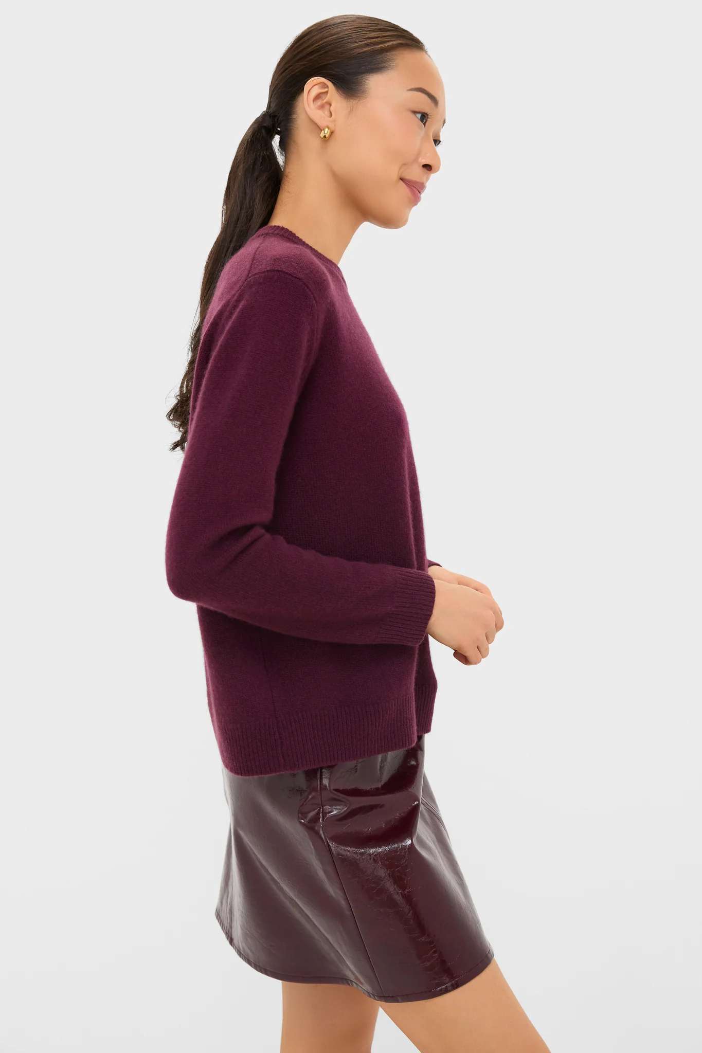 Winetasting Cashmere Bodie Boyfriend Crewneck - Image 3