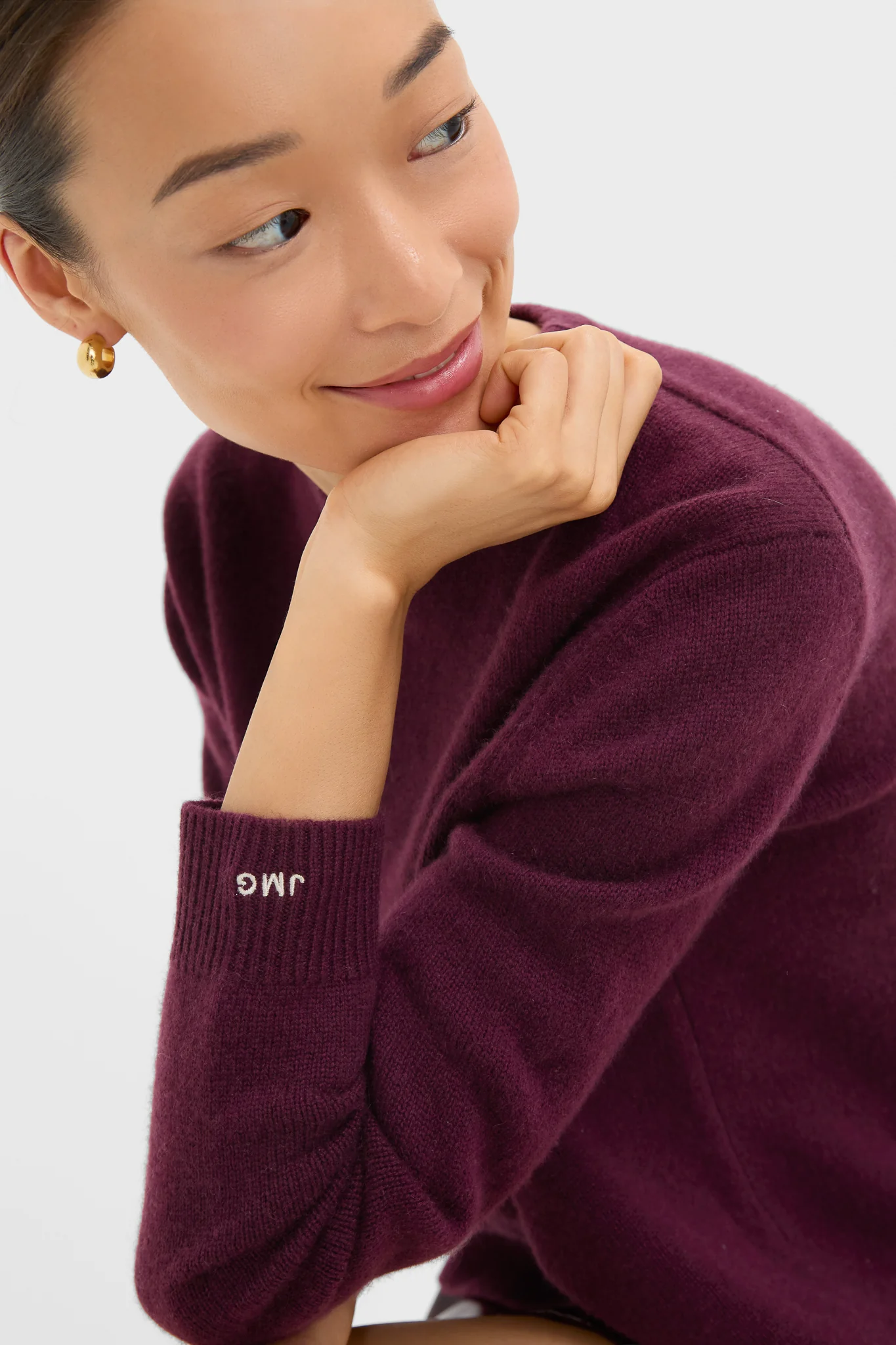 Winetasting Cashmere Bodie Boyfriend Crewneck - Image 5