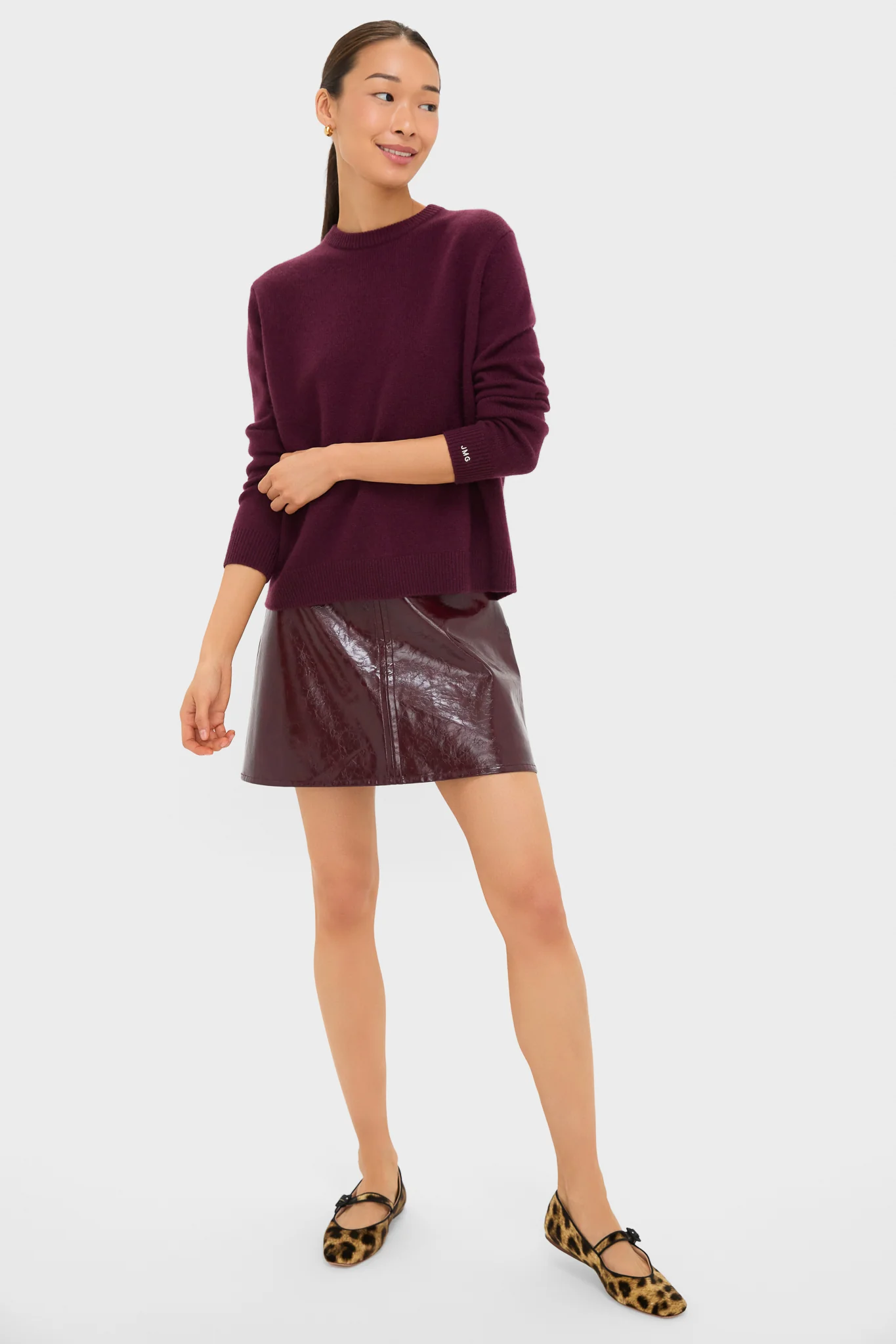 Winetasting Cashmere Bodie Boyfriend Crewneck - Image 6