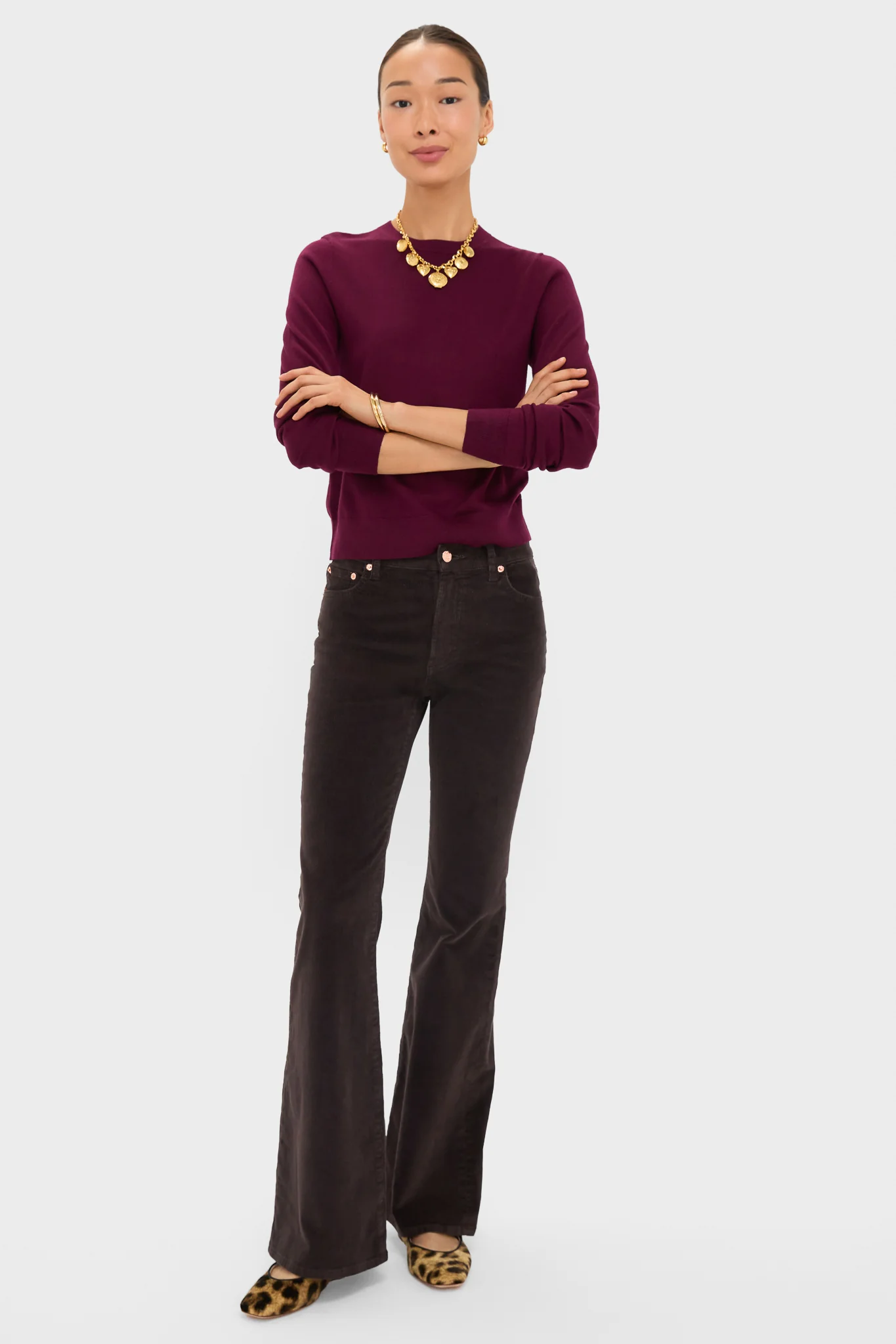 Winetasting Cashmere Silk Long Sleeve Katie Tee - Image 6