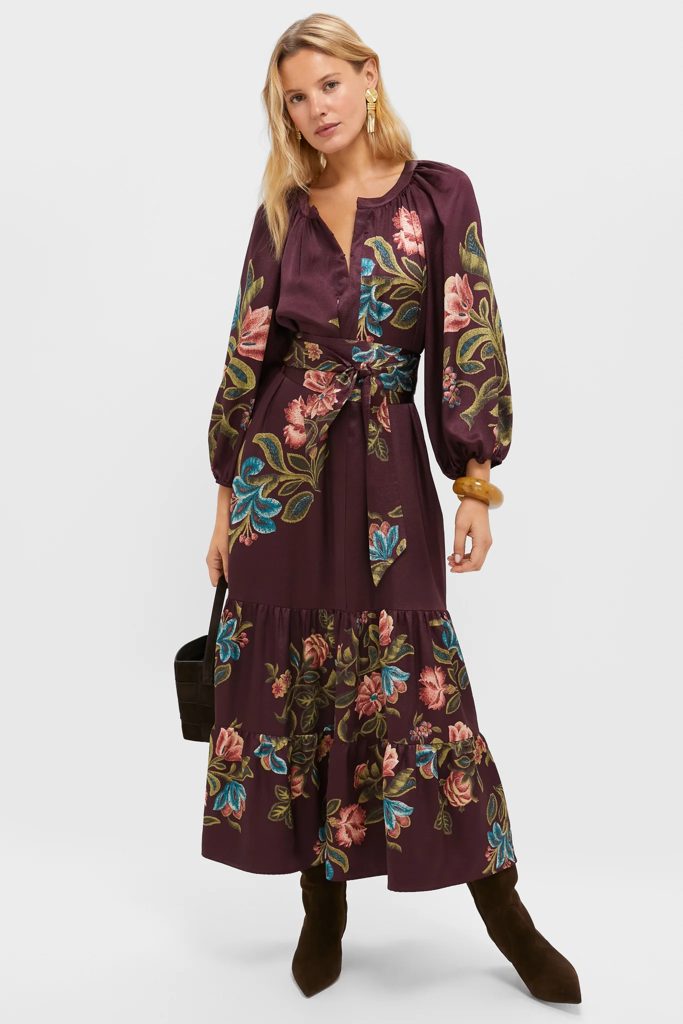 Winetasting Dianthus Jacquard Lyles Dress - Image 2