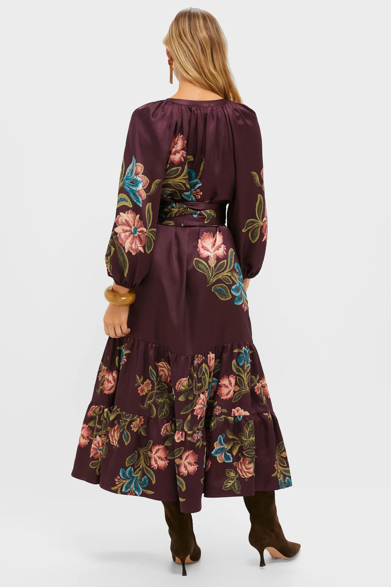 Winetasting Dianthus Jacquard Lyles Dress - Image 4