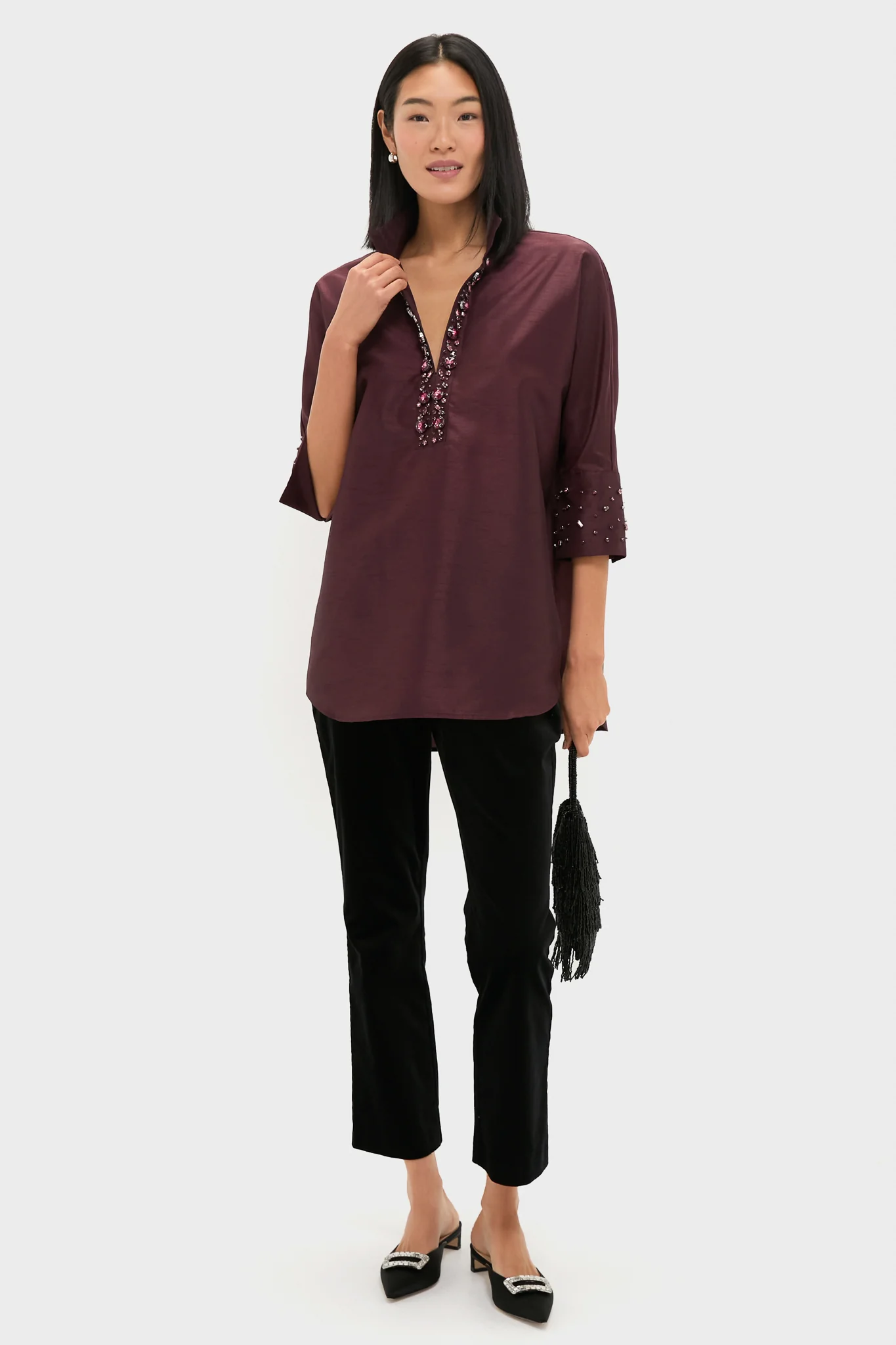 Winetasting Embellished Willow Blouse - Image 3