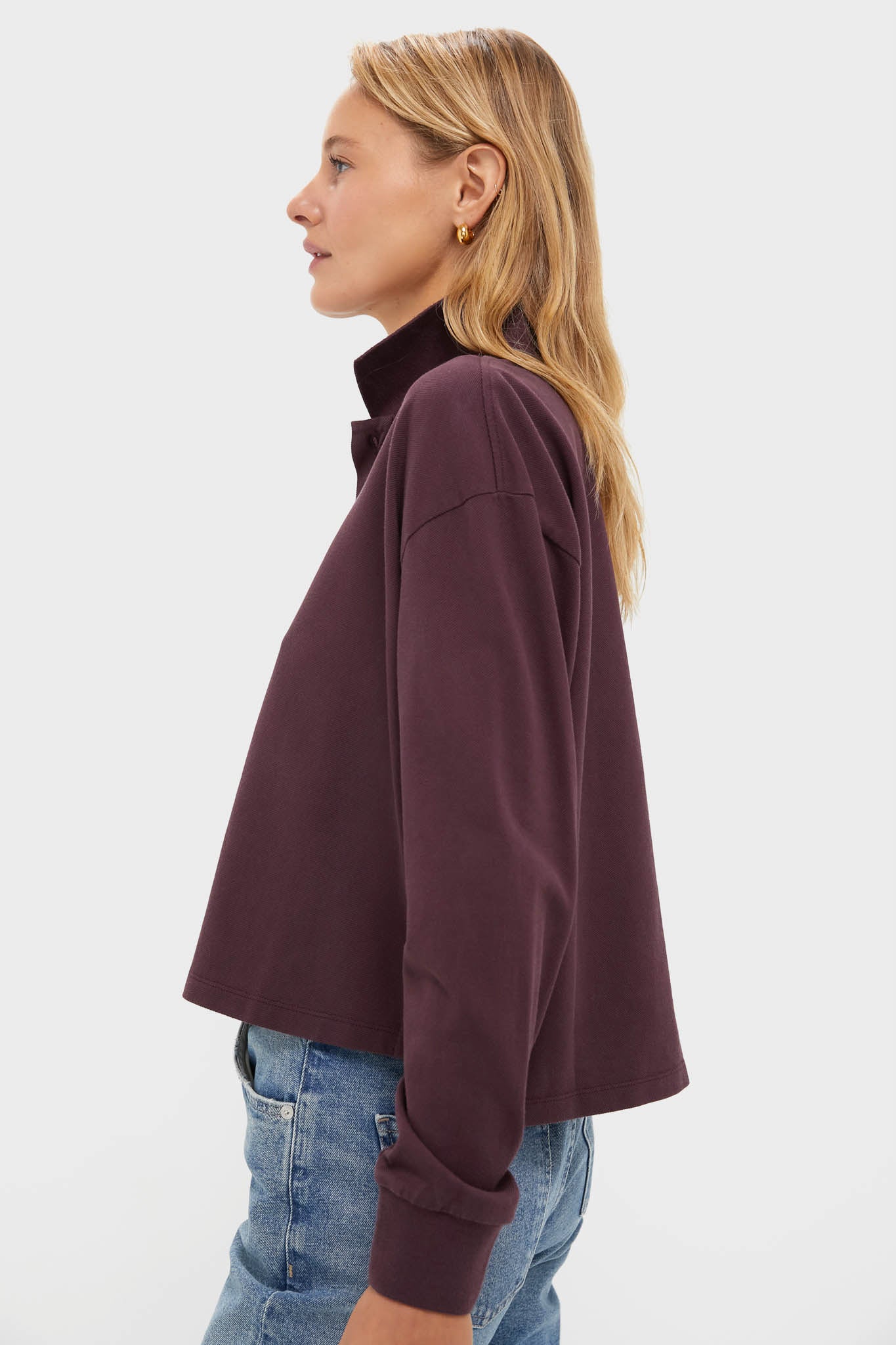 Winetasting Long Sleeve Pique Holmes Boyfriend Polo - Image 3
