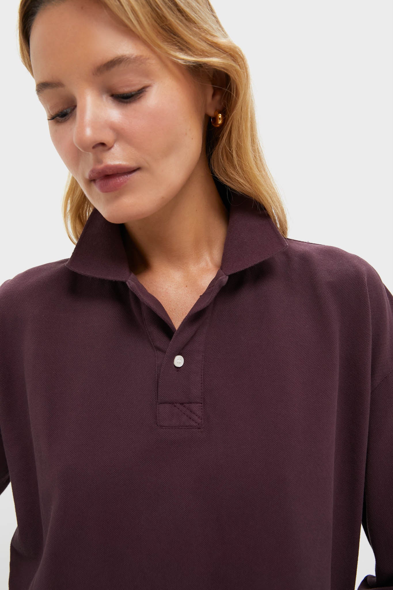 Winetasting Long Sleeve Pique Holmes Boyfriend Polo - Image 5