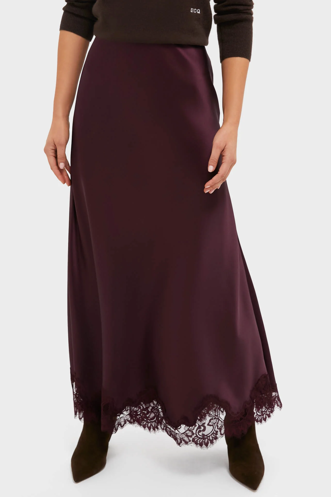 Winetasting Satin Mischa Slip Skirt - Image 2