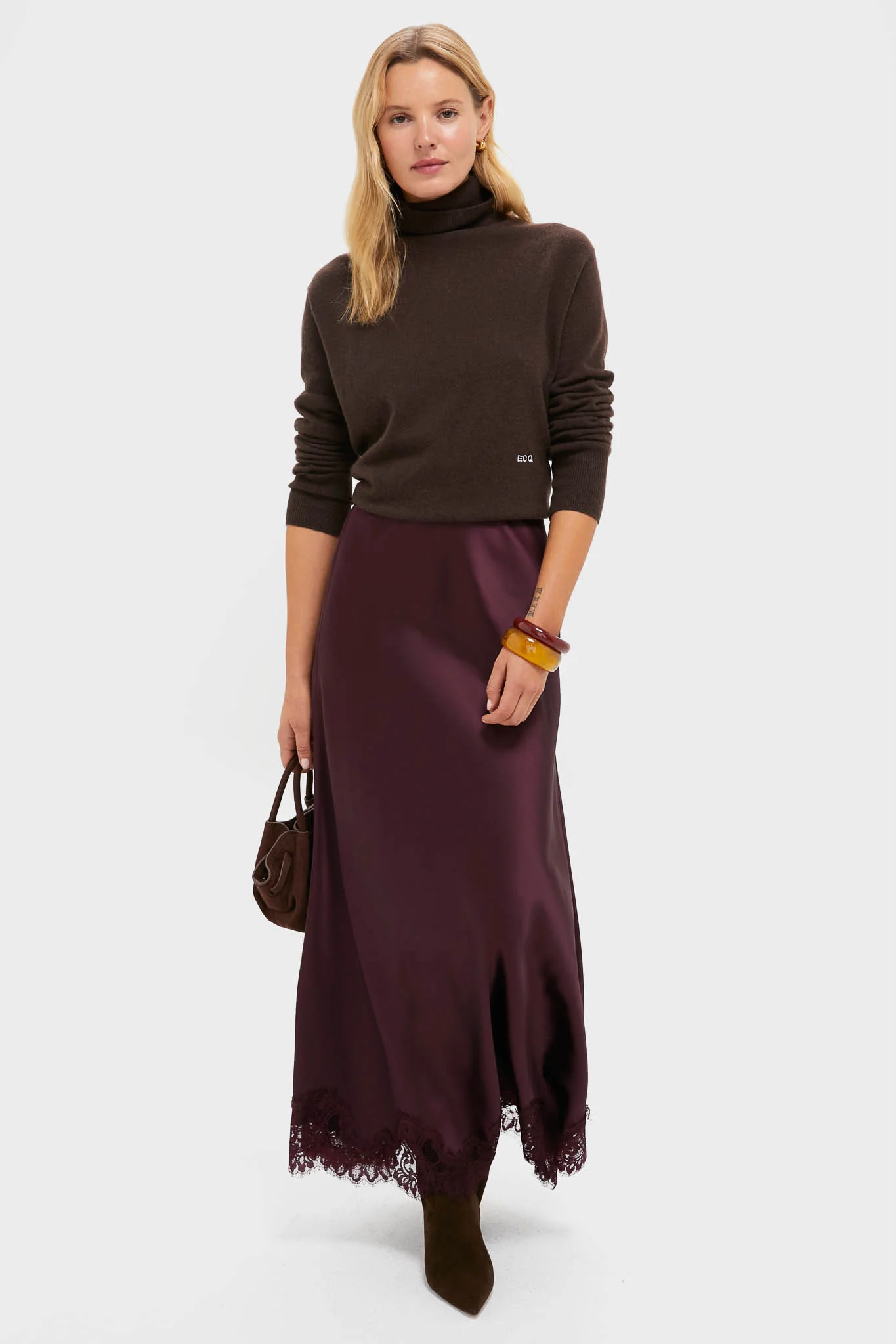 Winetasting Satin Mischa Slip Skirt - Image 3