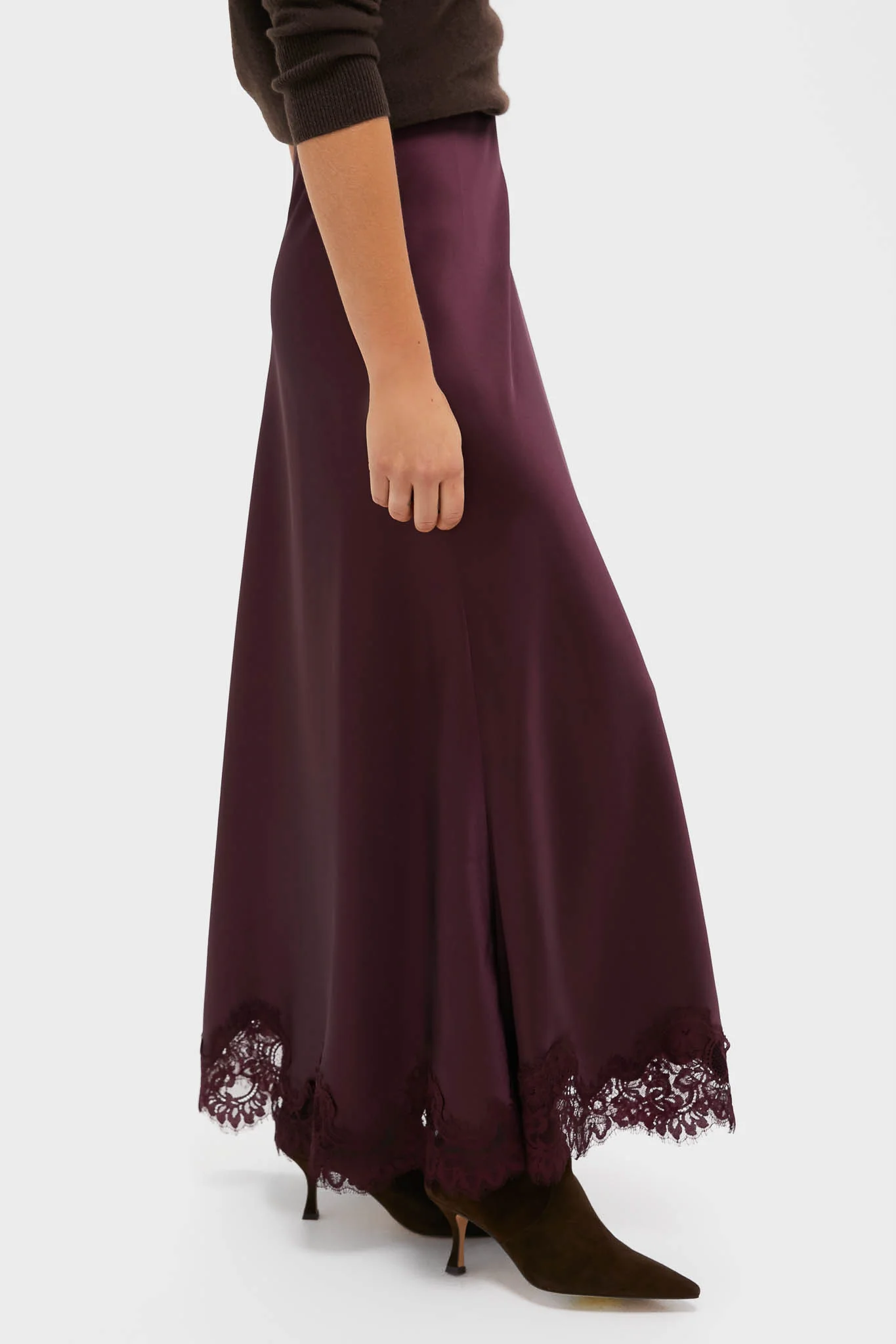 Winetasting Satin Mischa Slip Skirt - Image 4