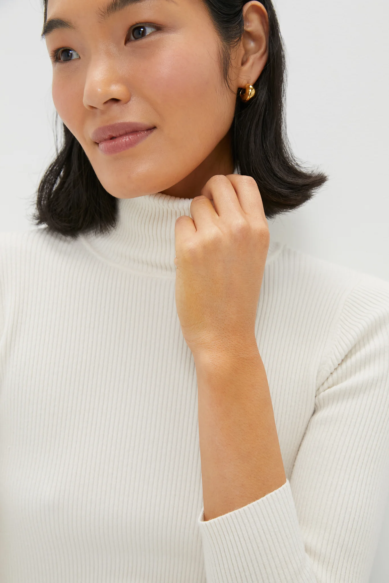Winter White Arlo Ribbed Turtleneck - Image 5